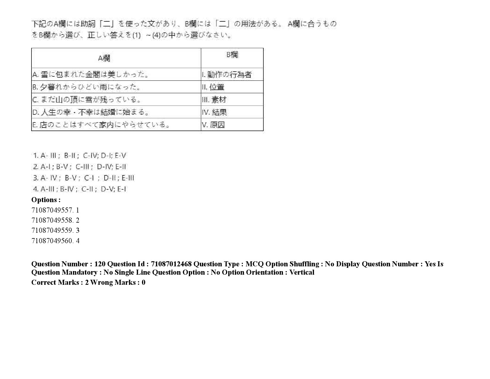 UGC NET Japanese Question Paper September 2020 182