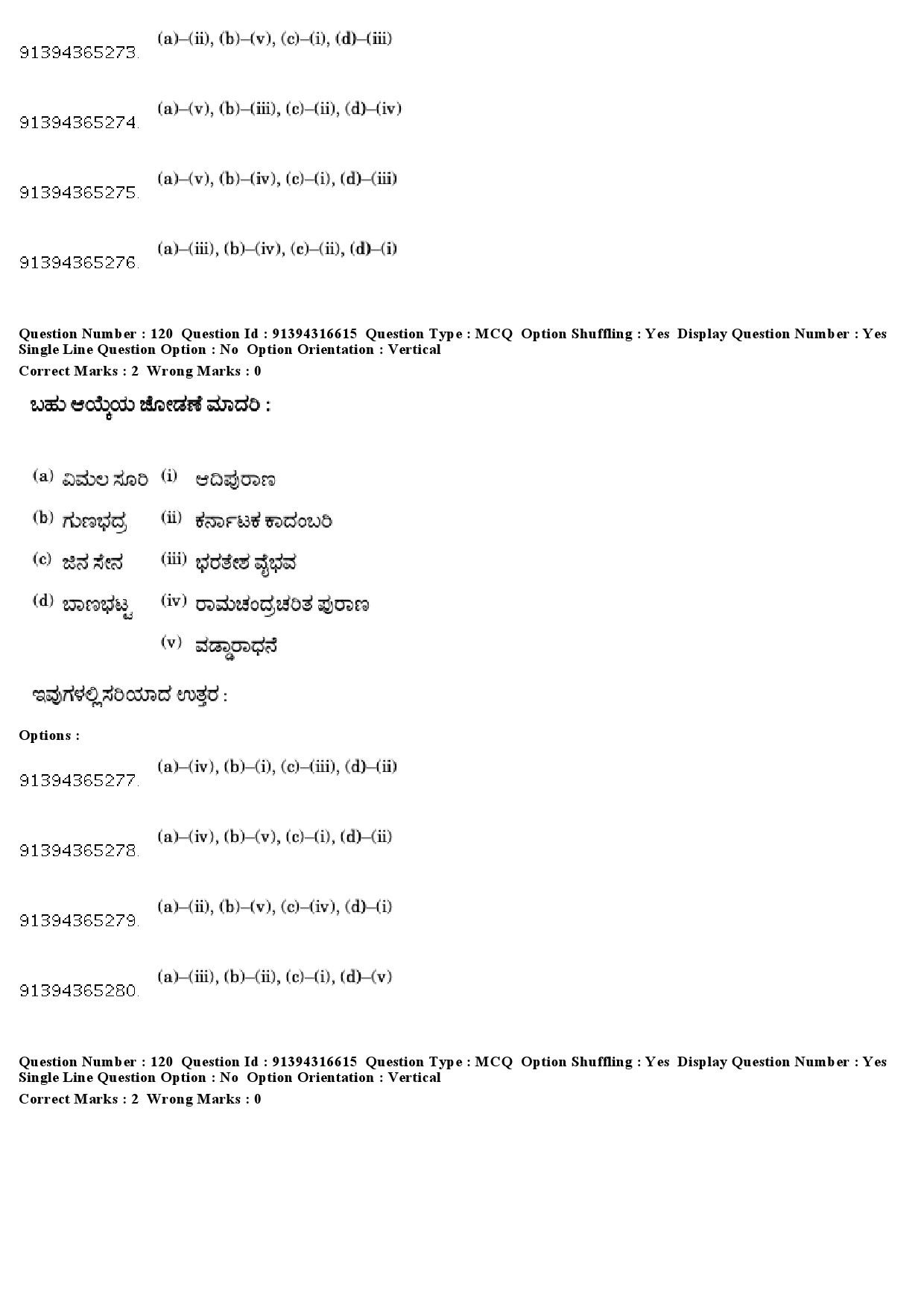 UGC NET Kannada Question Paper December 2018 110