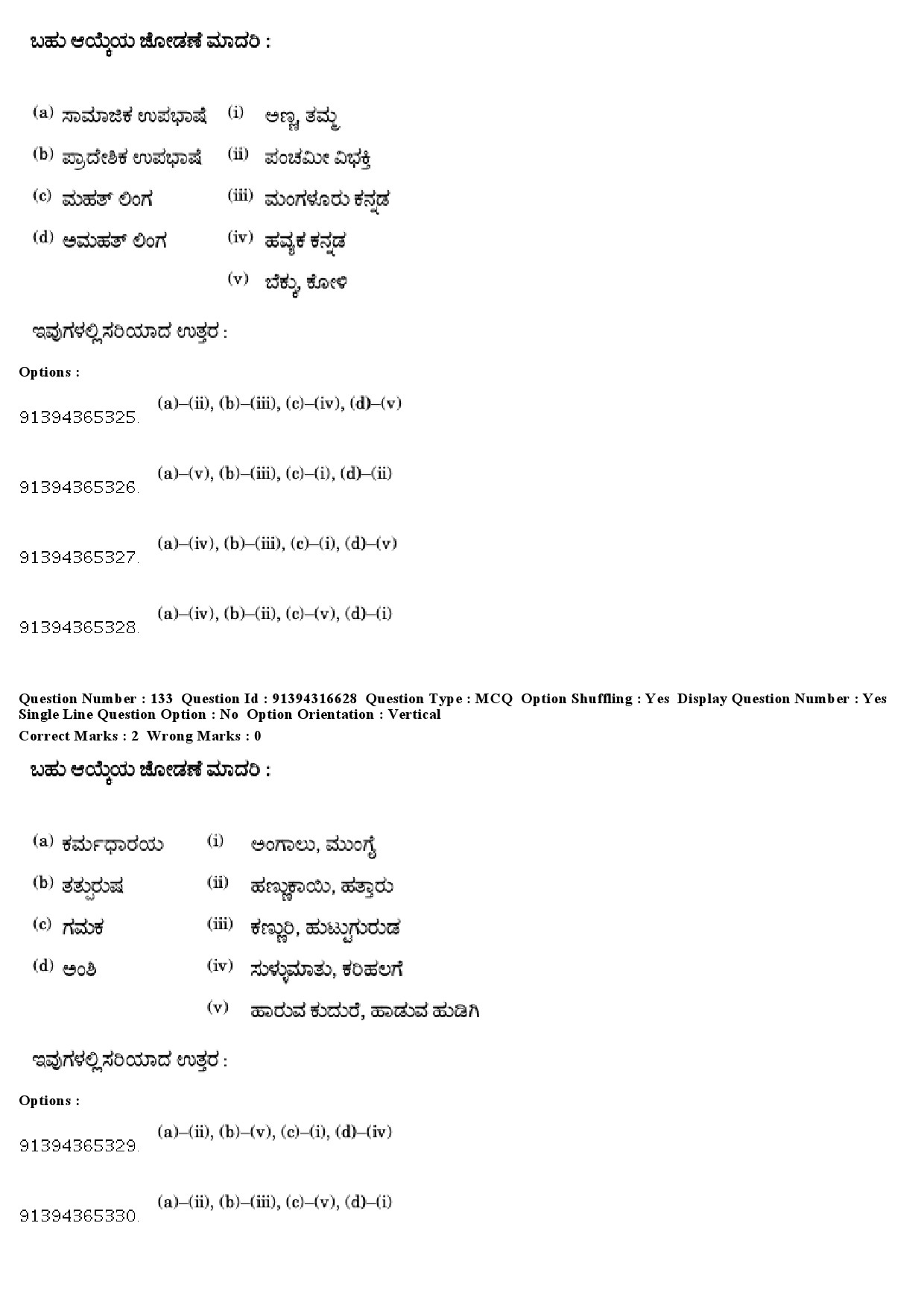 UGC NET Kannada Question Paper December 2018 127