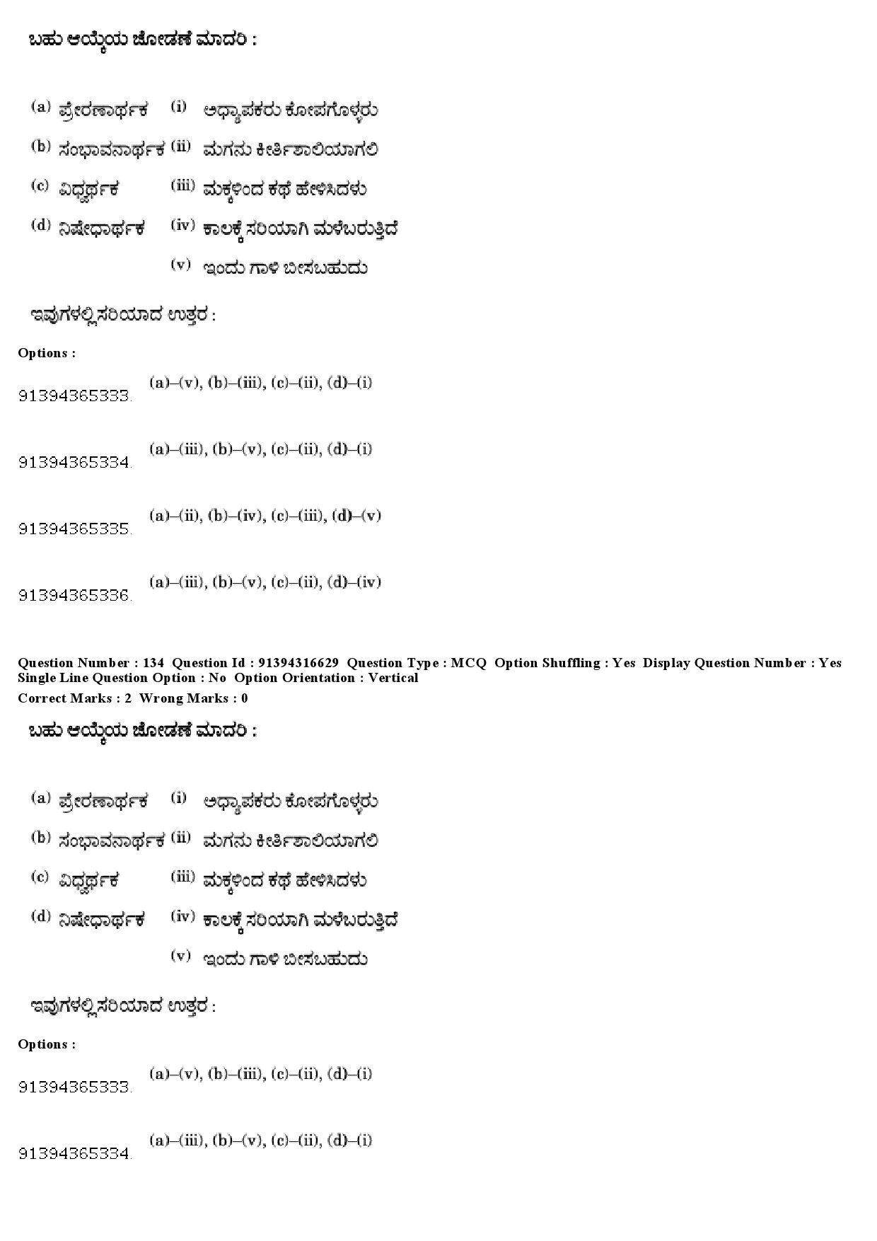 UGC NET Kannada Question Paper December 2018 129