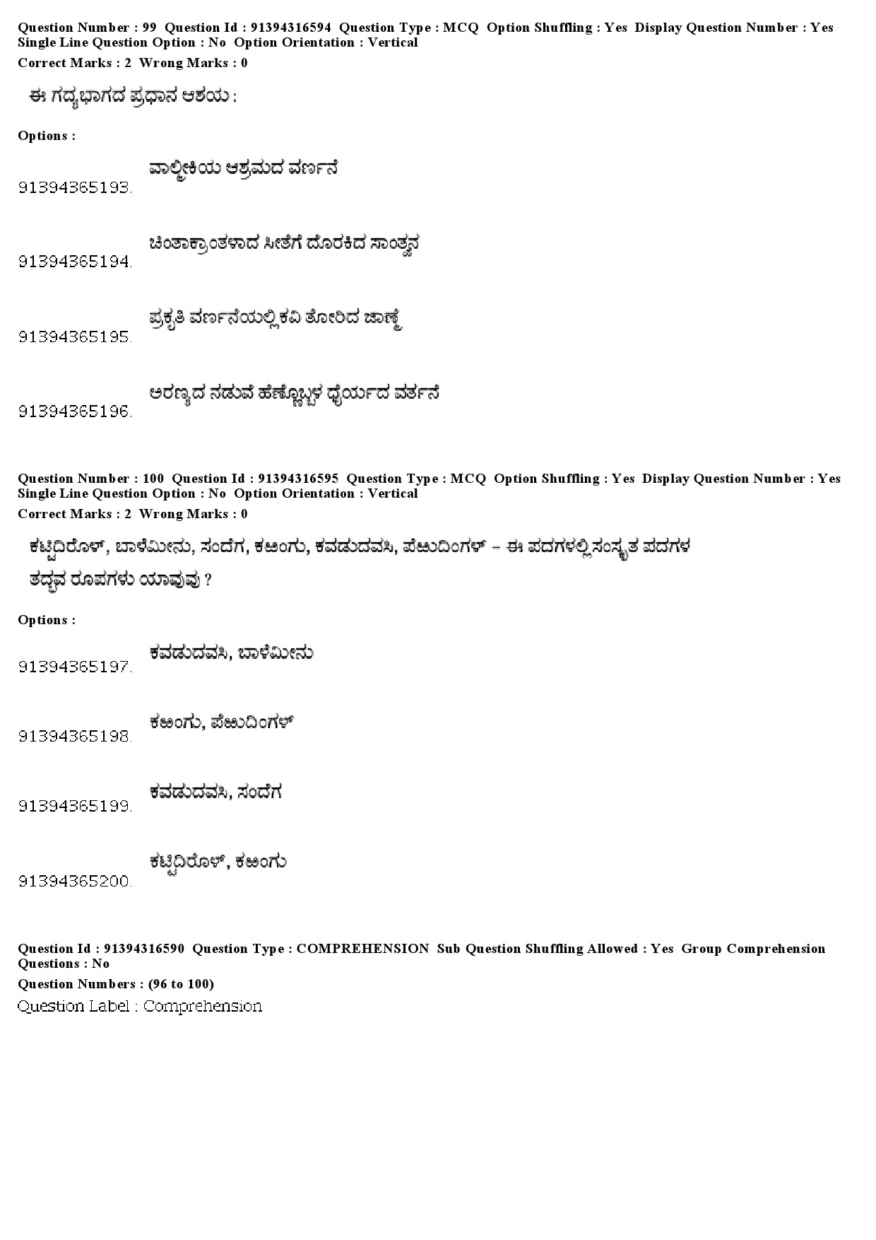 UGC NET Kannada Question Paper December 2018 90