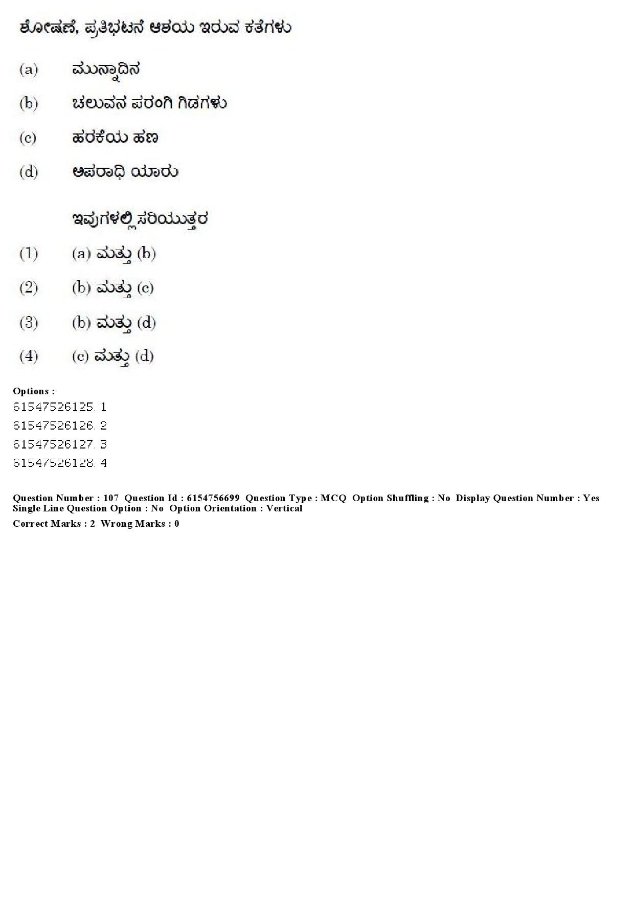 UGC NET Kannada Question Paper December 2019 100