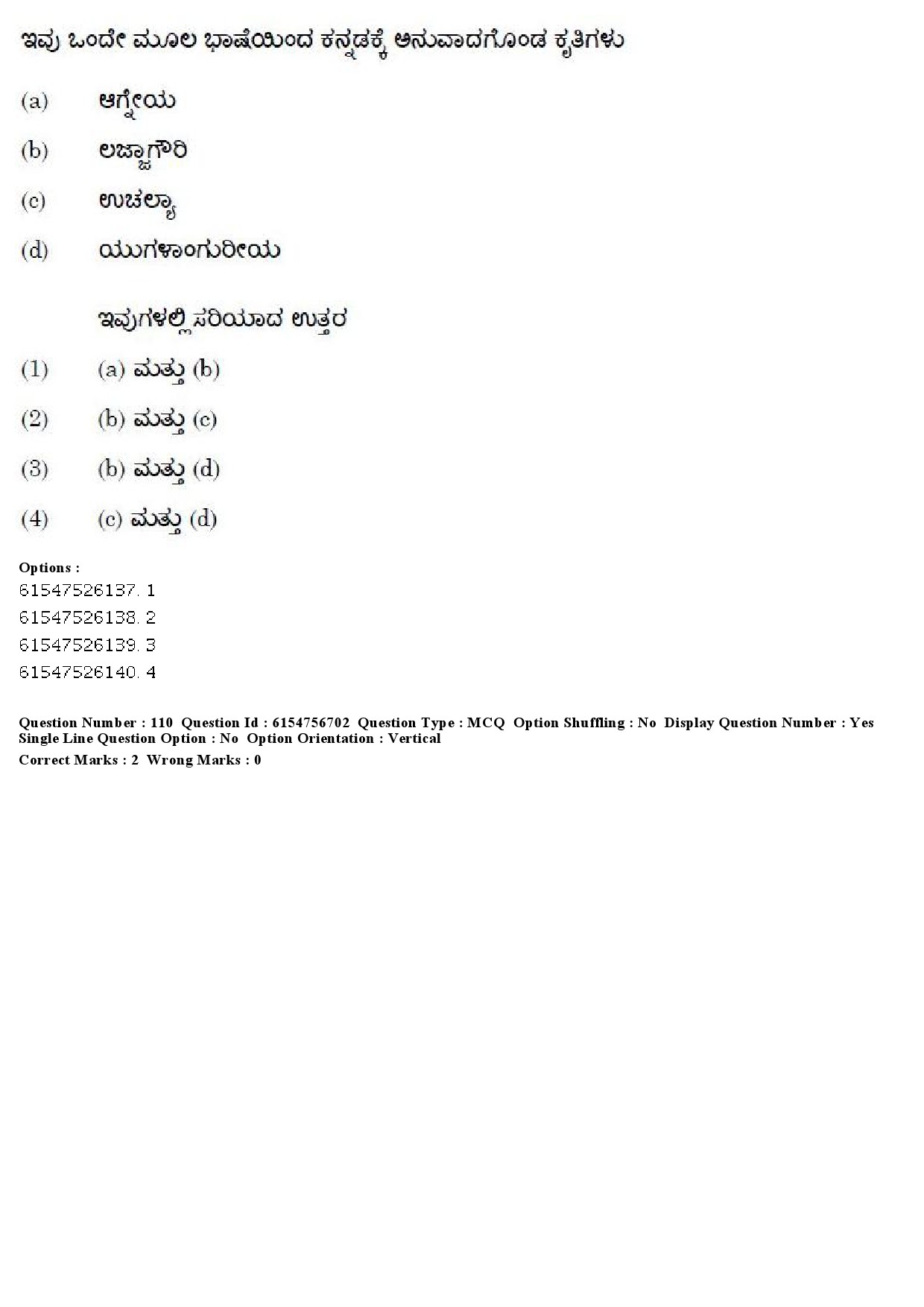 UGC NET Kannada Question Paper December 2019 105