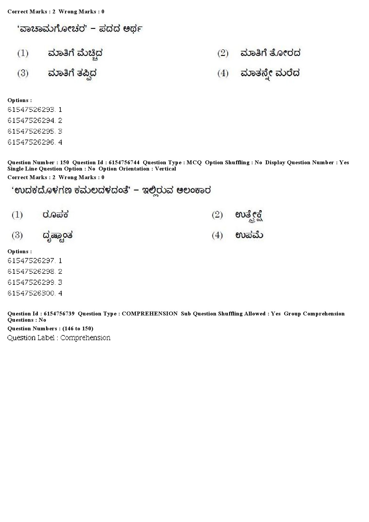 UGC NET Kannada Question Paper December 2019 155