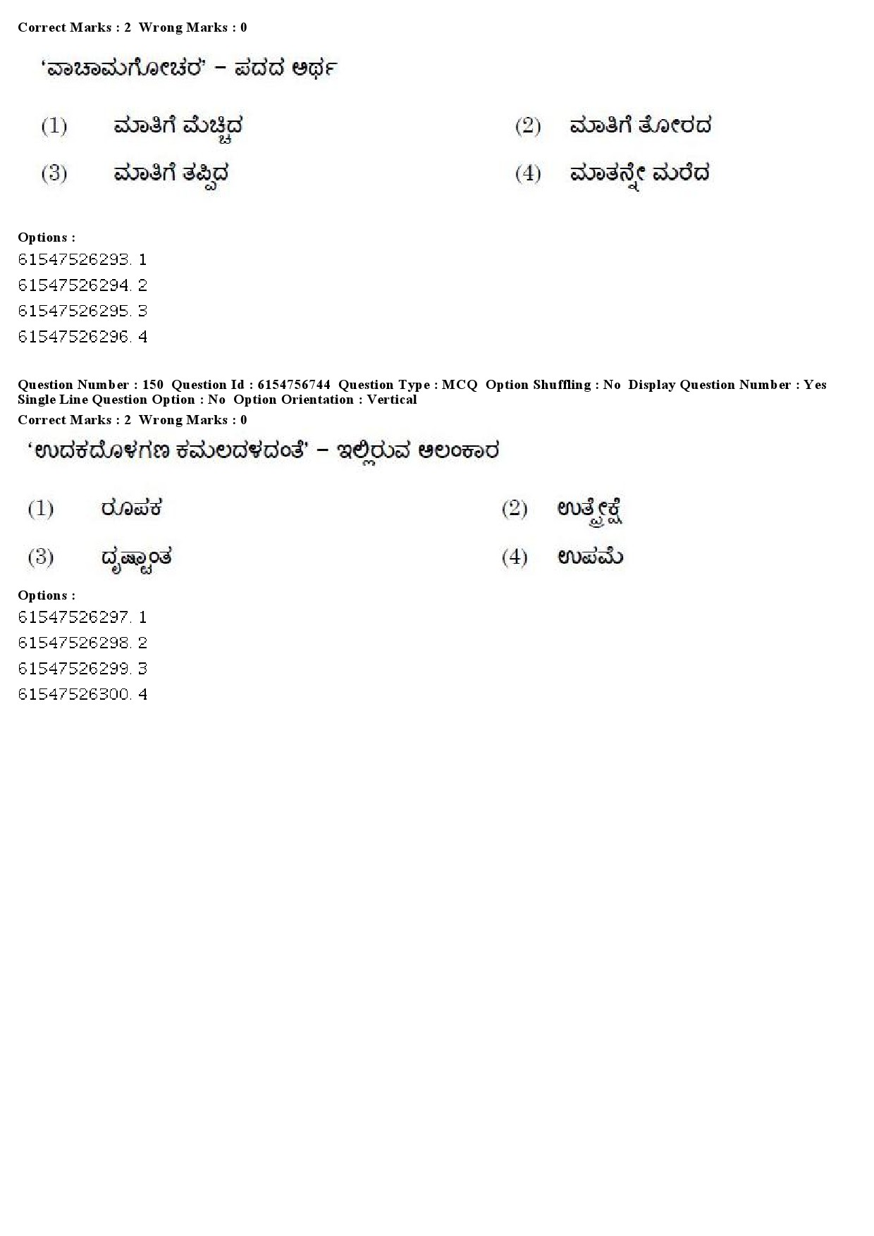 UGC NET Kannada Question Paper December 2019 158