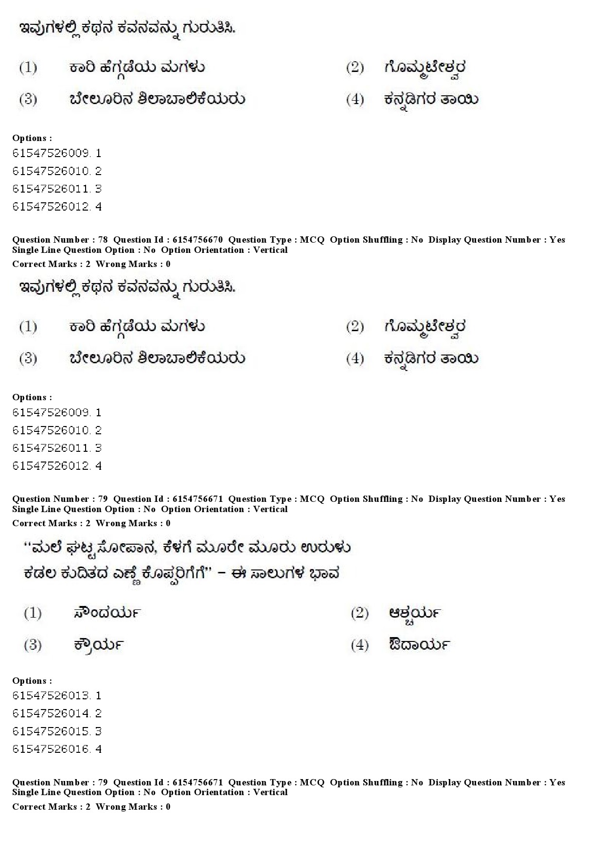 UGC NET Kannada Question Paper December 2019 64