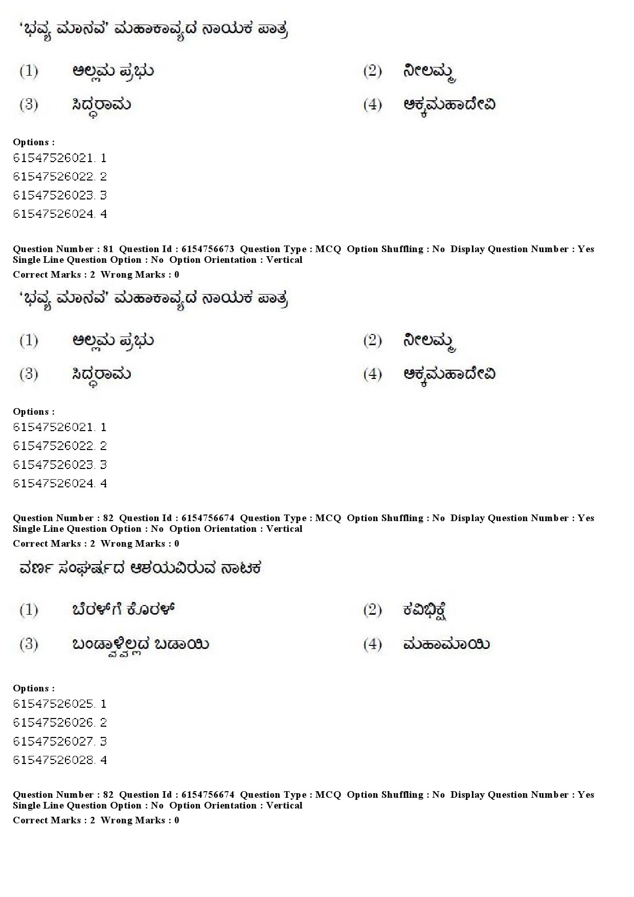 UGC NET Kannada Question Paper December 2019 66