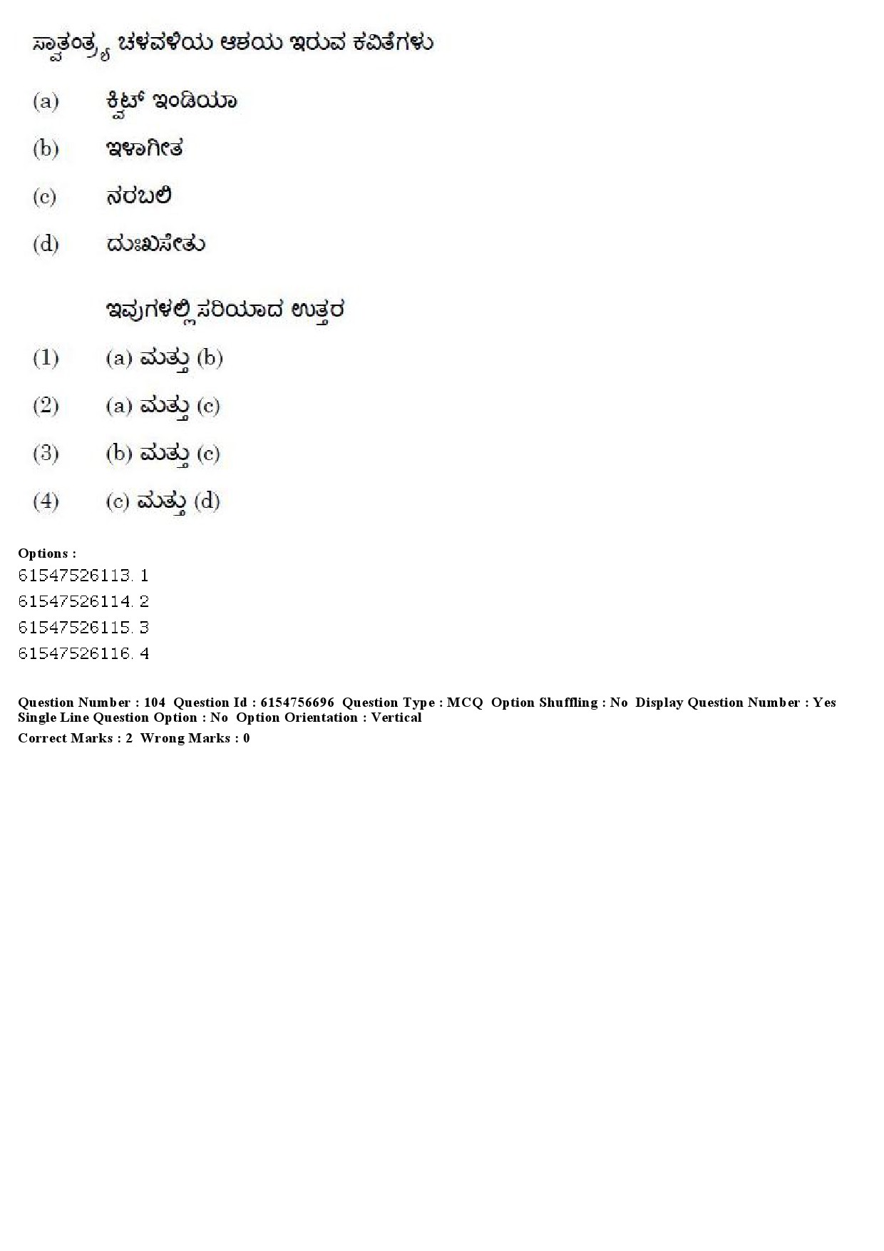 UGC NET Kannada Question Paper December 2019 94