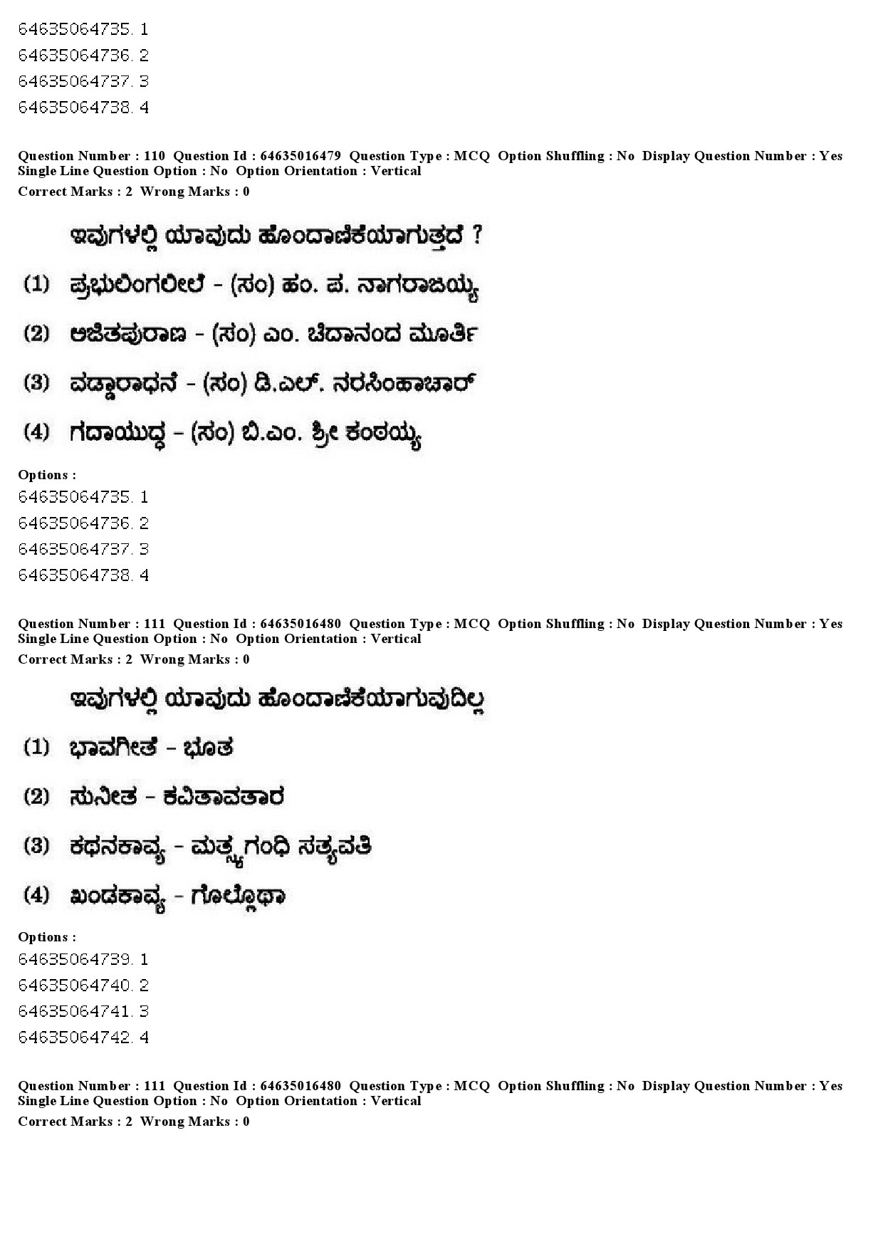 UGC NET Kannada Question Paper June 2019 103