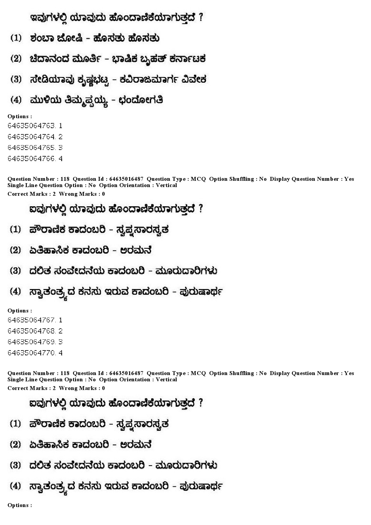 UGC NET Kannada Question Paper June 2019 109