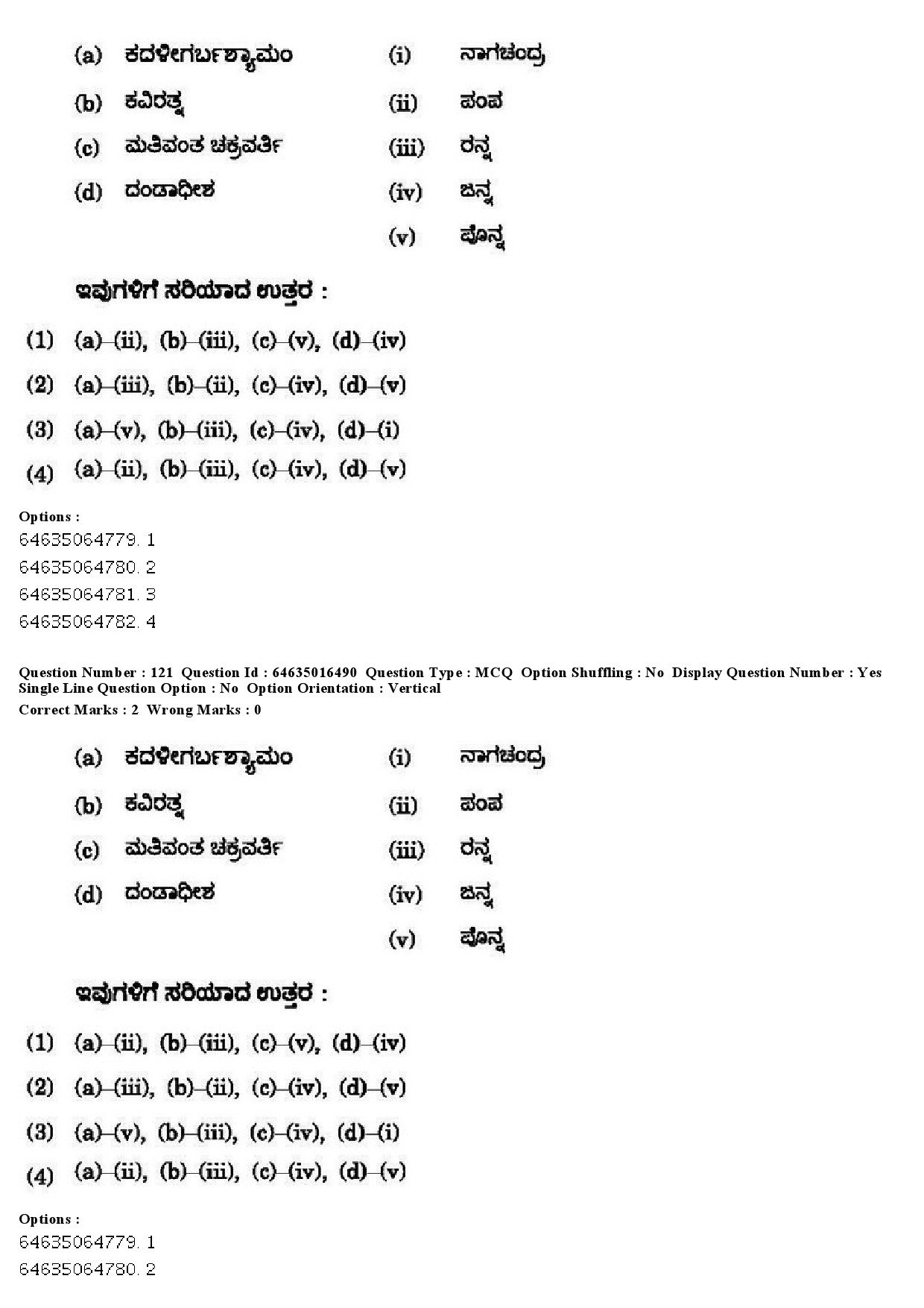 UGC NET Kannada Question Paper June 2019 112