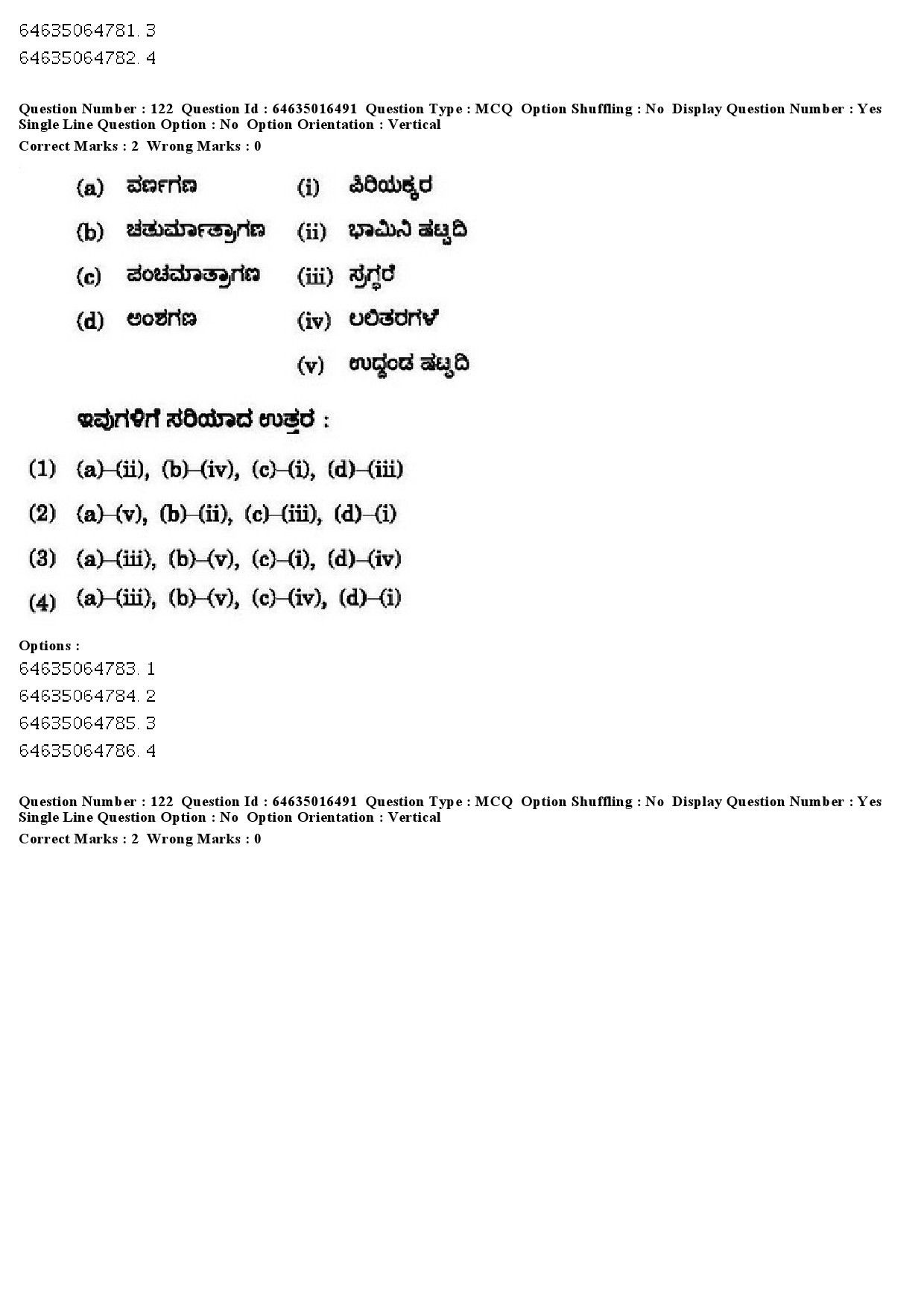 UGC NET Kannada Question Paper June 2019 113