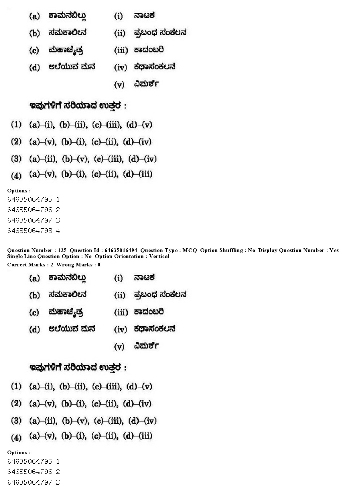 UGC NET Kannada Question Paper June 2019 117