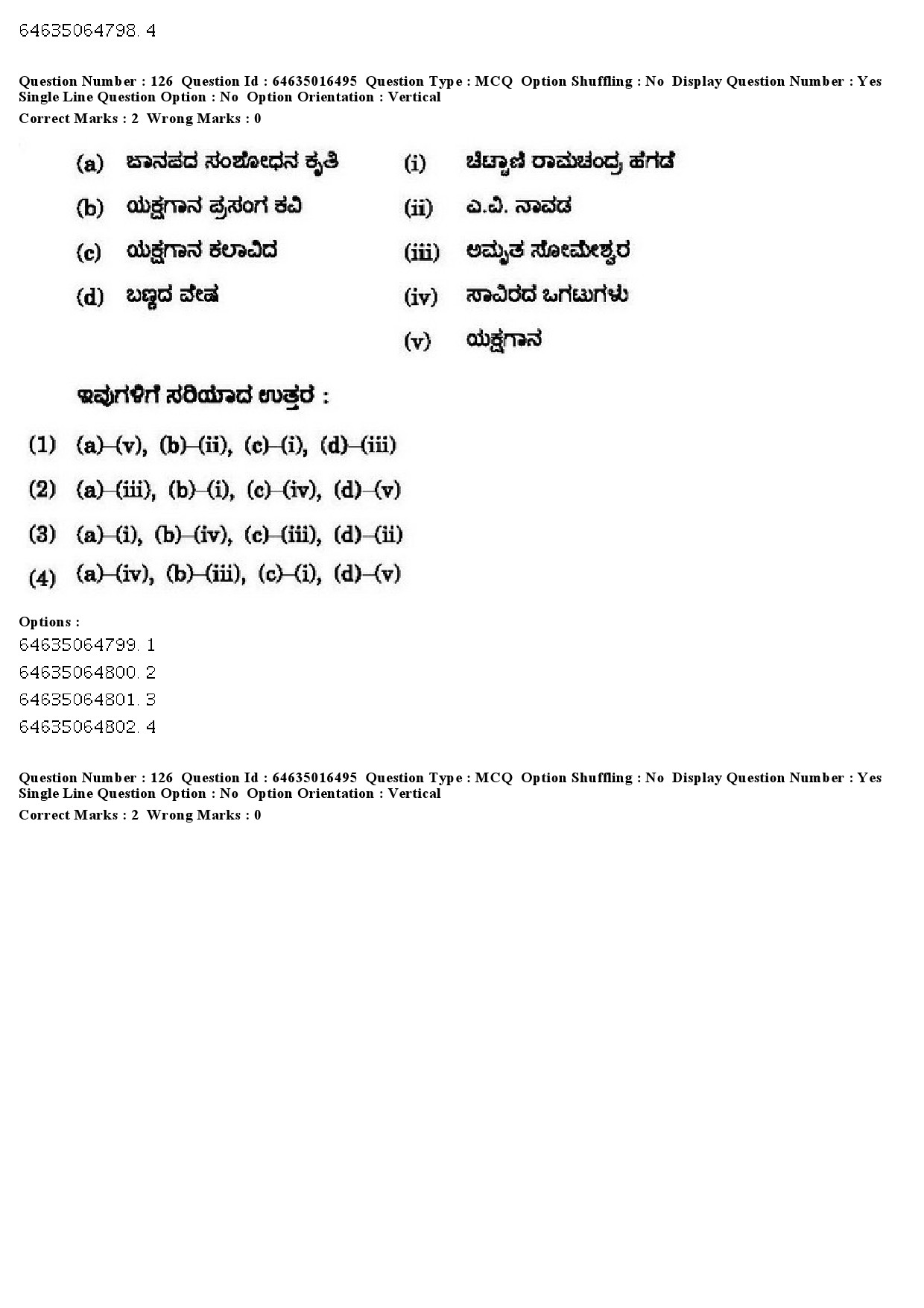 UGC NET Kannada Question Paper June 2019 118