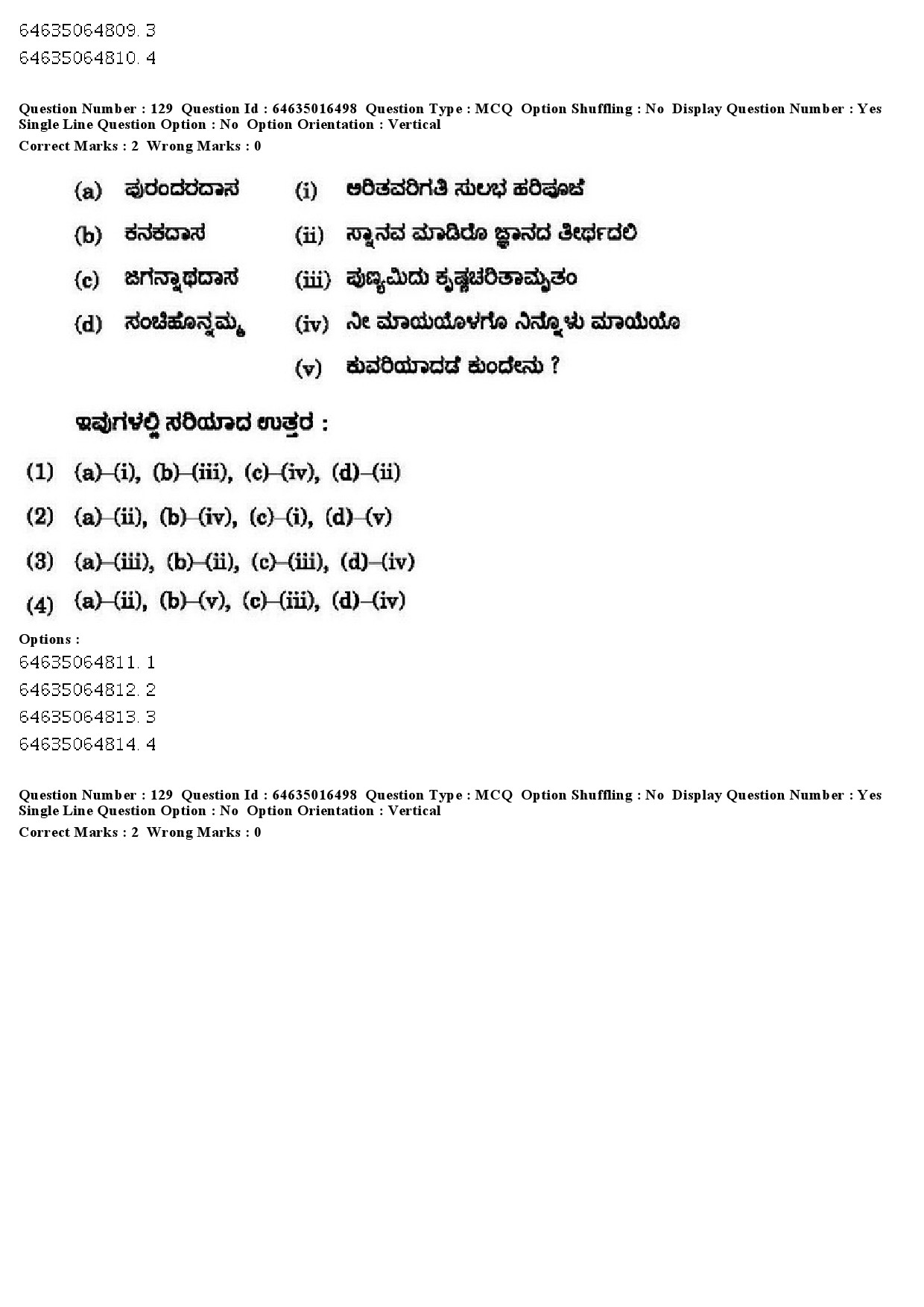 UGC NET Kannada Question Paper June 2019 122