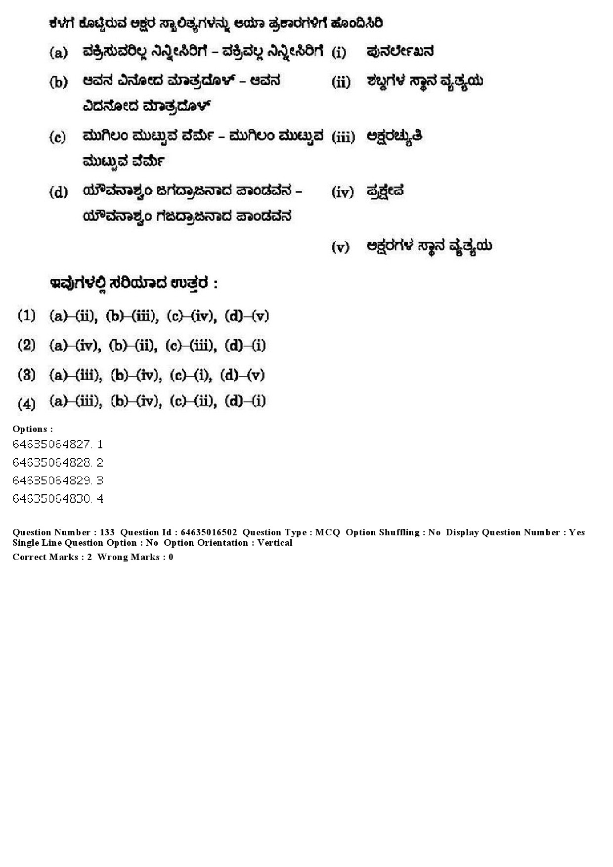 UGC NET Kannada Question Paper June 2019 128