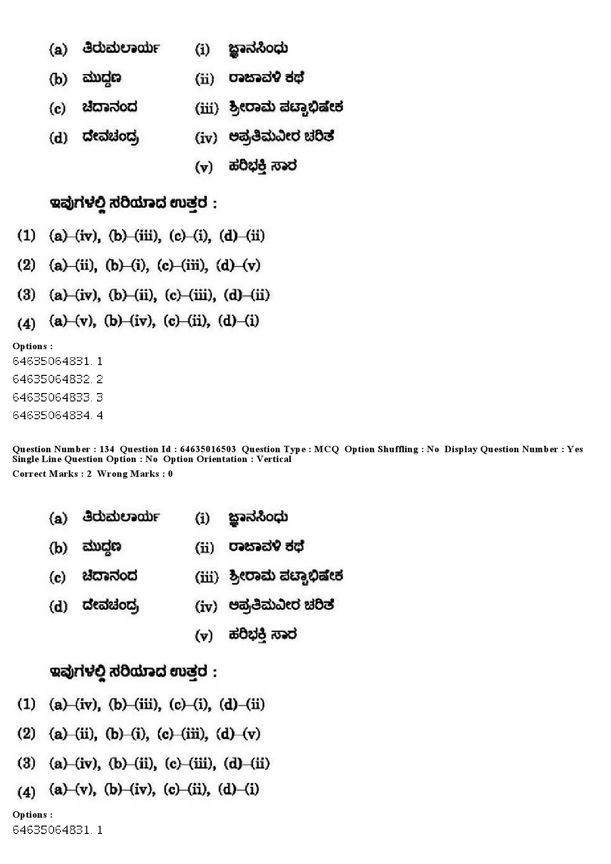 UGC NET Kannada Question Paper June 2019 130