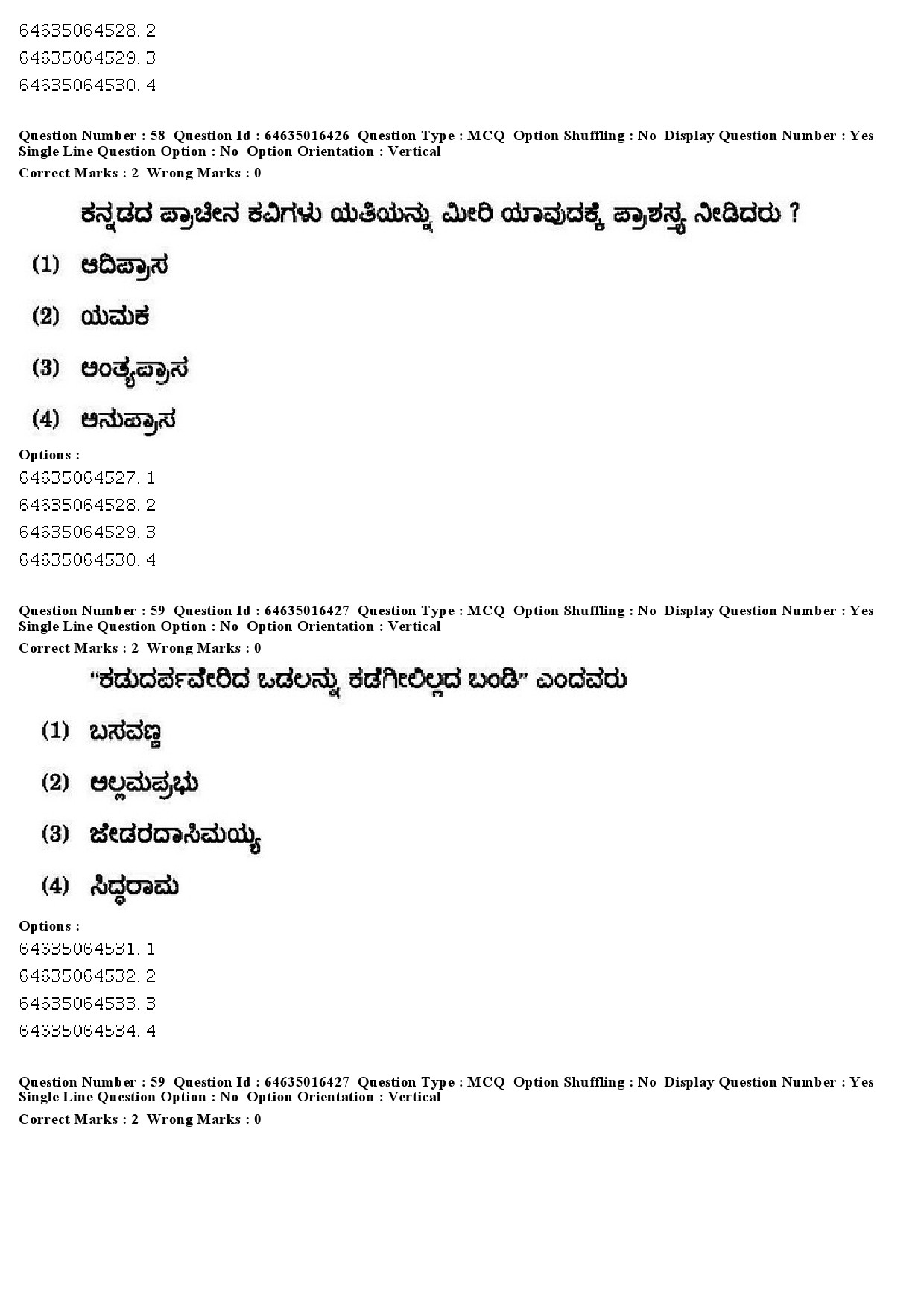 UGC NET Kannada Question Paper June 2019 46