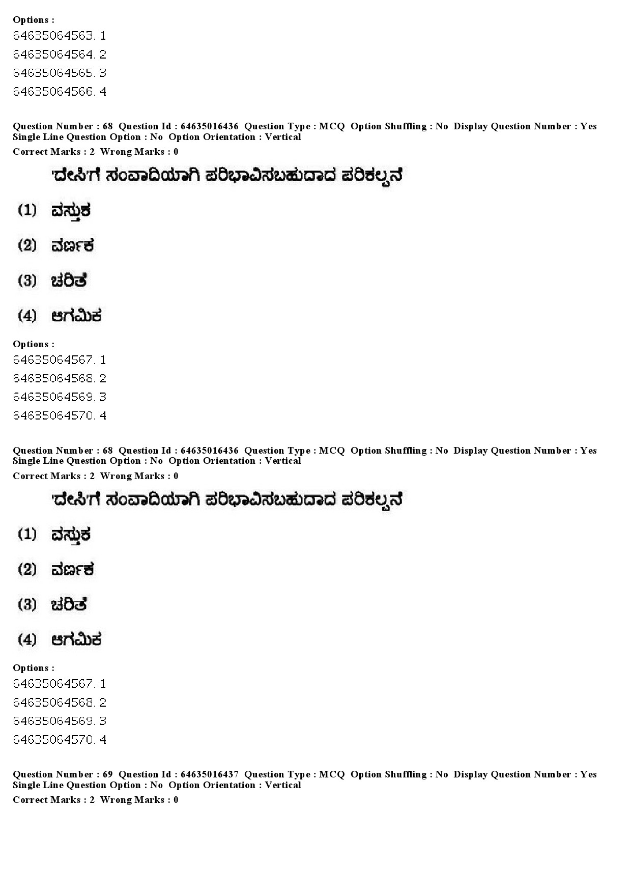 UGC NET Kannada Question Paper June 2019 54