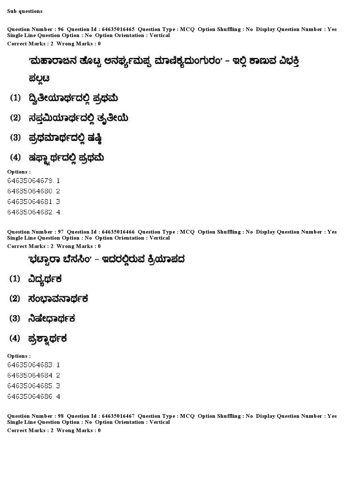 UGC NET Kannada Question Paper June 2019 89