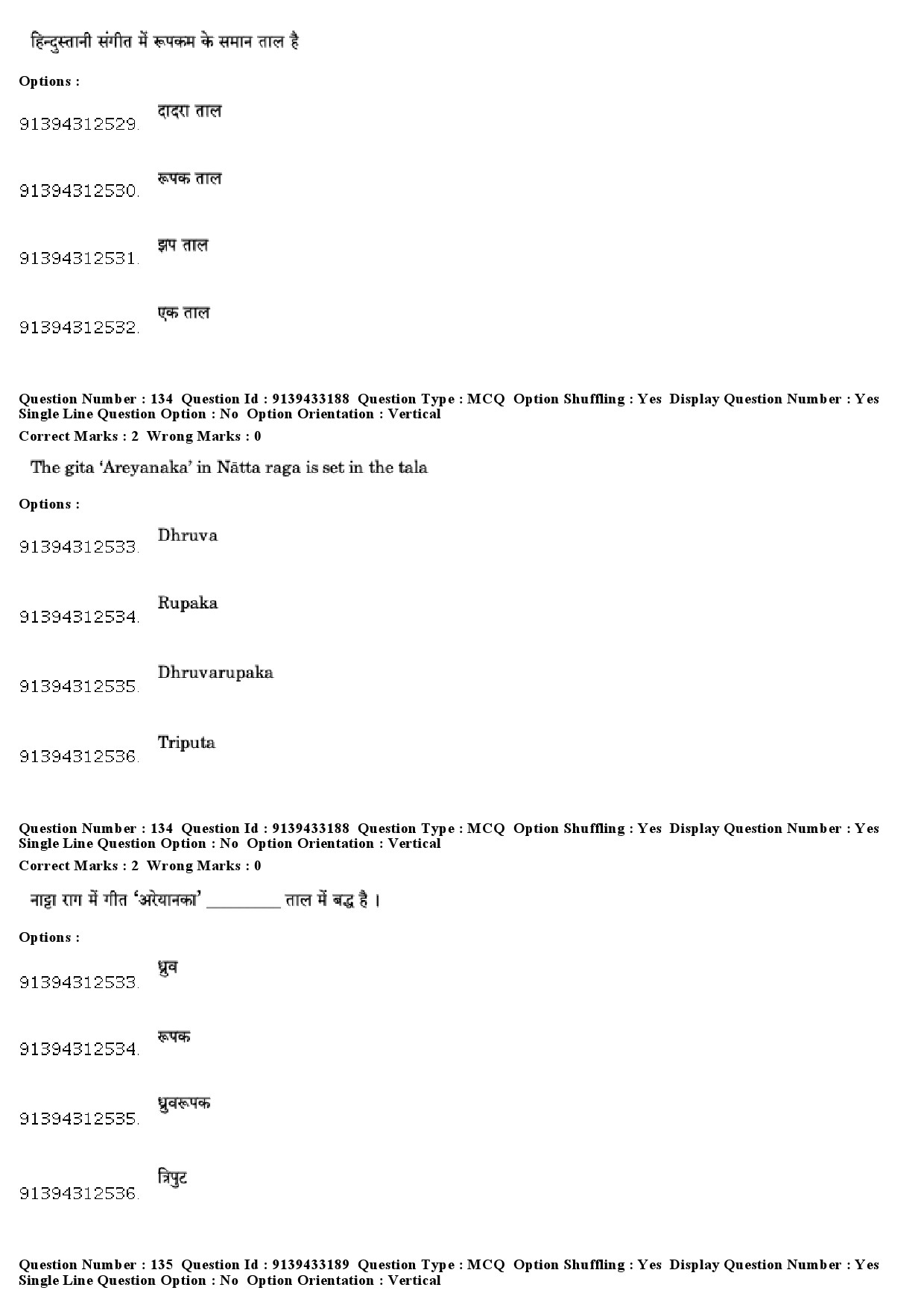 UGC NET Karnatik Music Question Paper December 2018 106