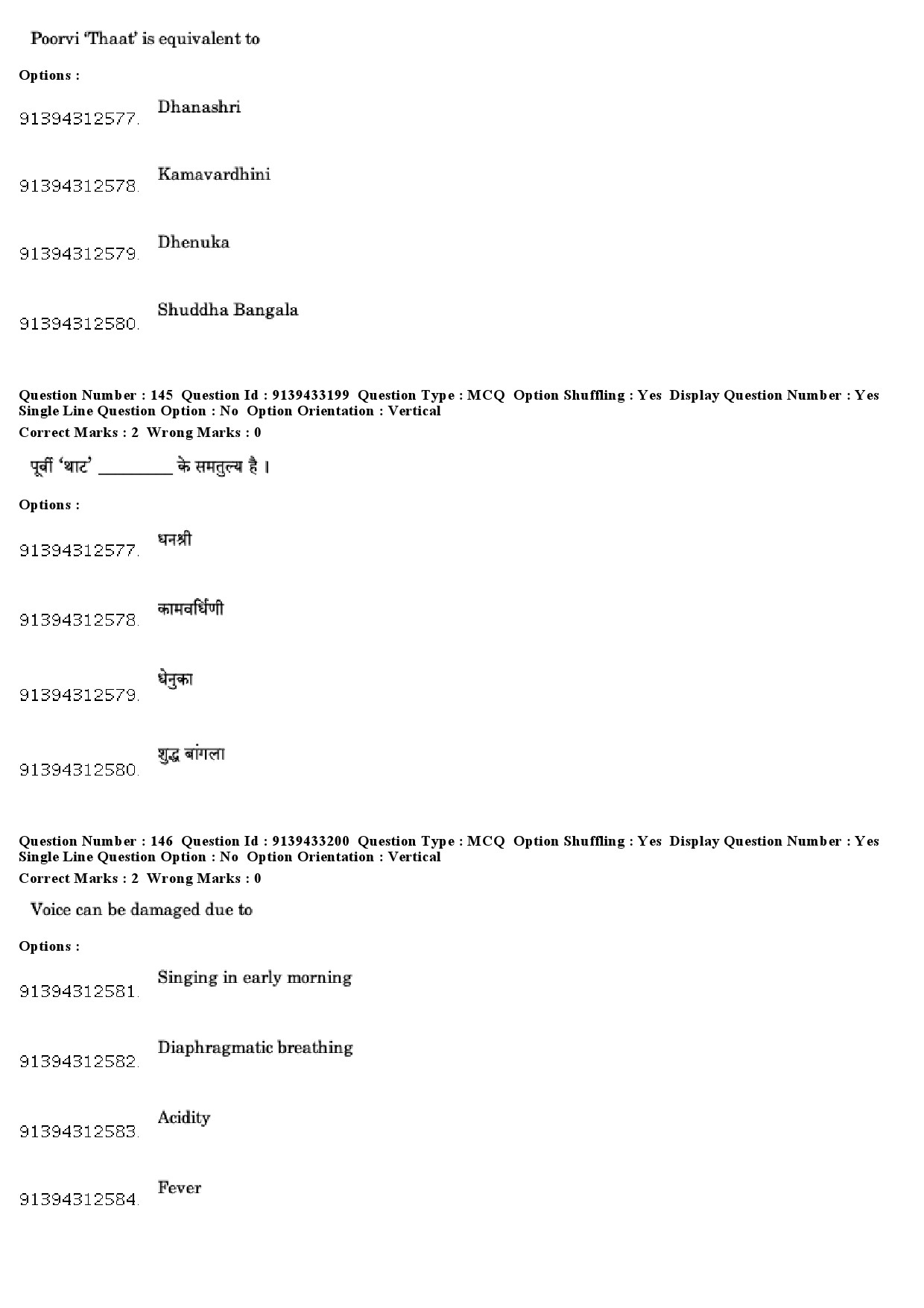 UGC NET Karnatik Music Question Paper December 2018 114