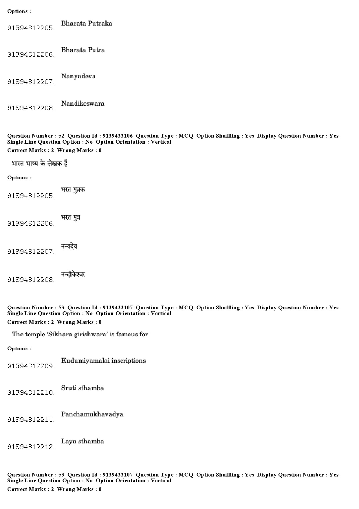 UGC NET Karnatik Music Question Paper December 2018 48