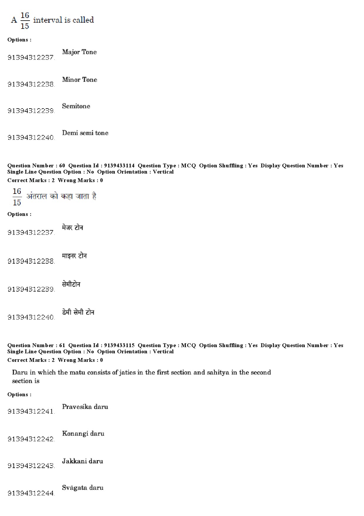 UGC NET Karnatik Music Question Paper December 2018 54