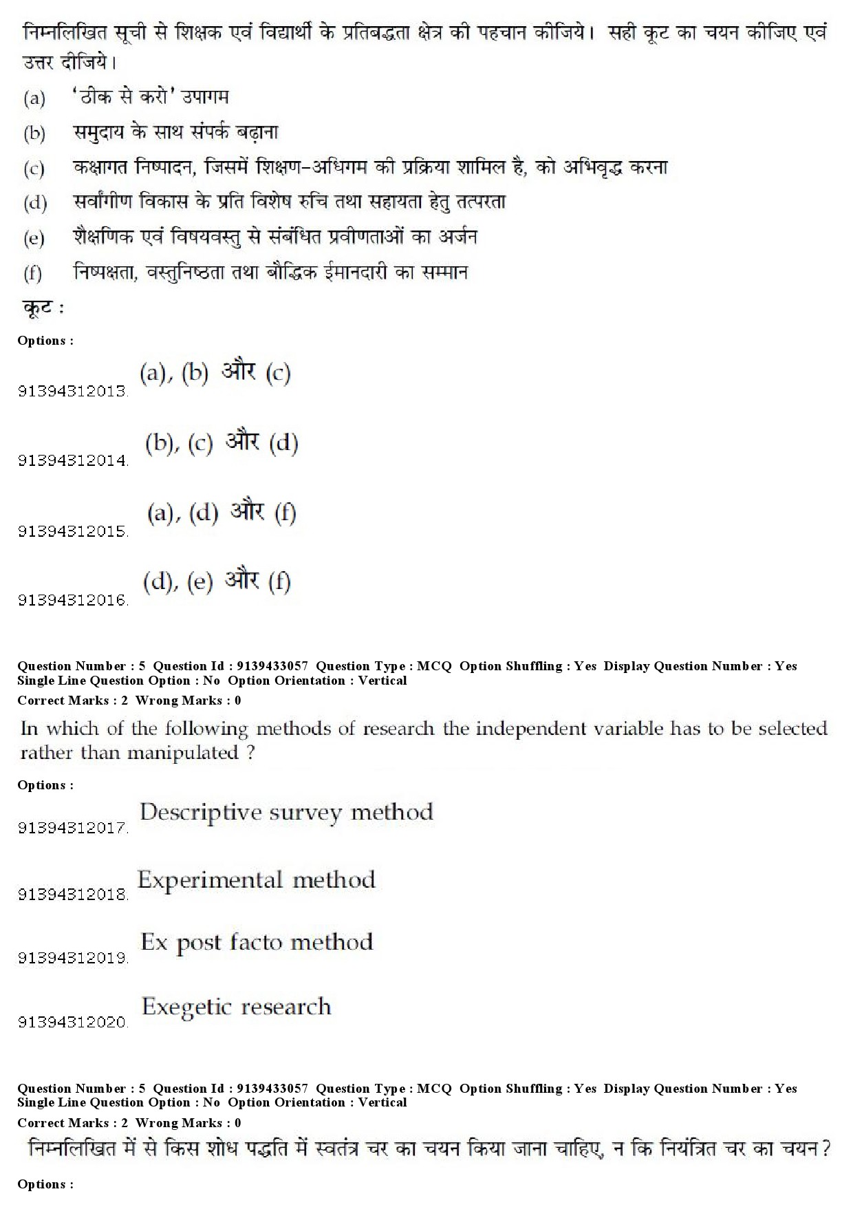 UGC NET Karnatik Music Question Paper December 2018 6