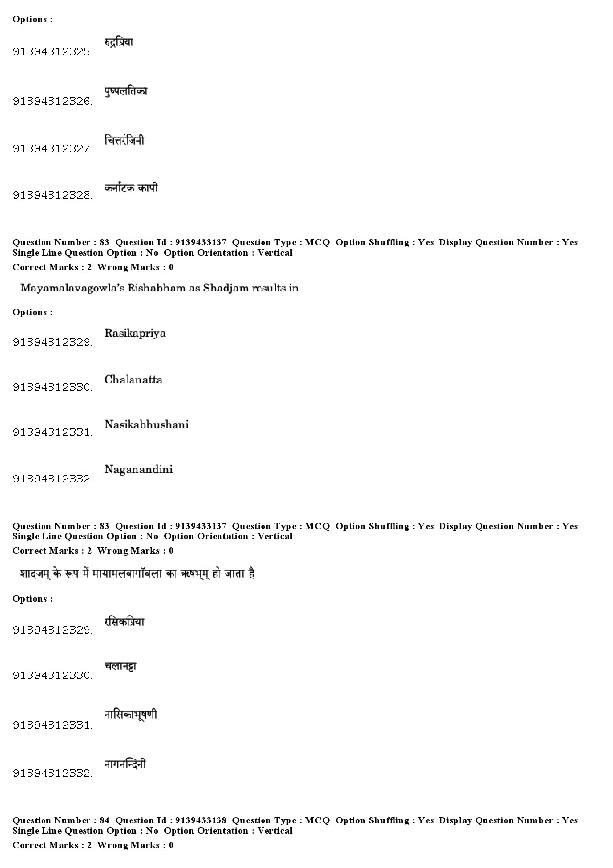 UGC NET Karnatik Music Question Paper December 2018 70