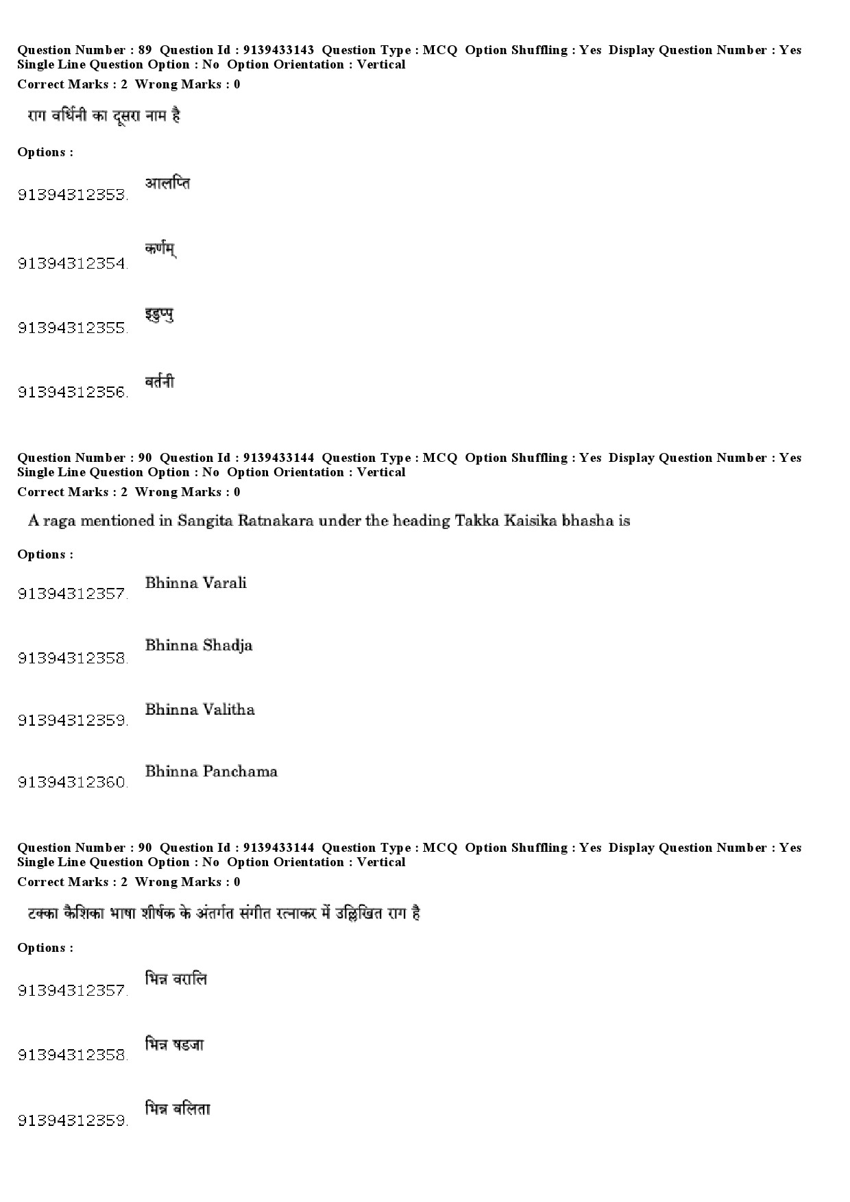 UGC NET Karnatik Music Question Paper December 2018 75