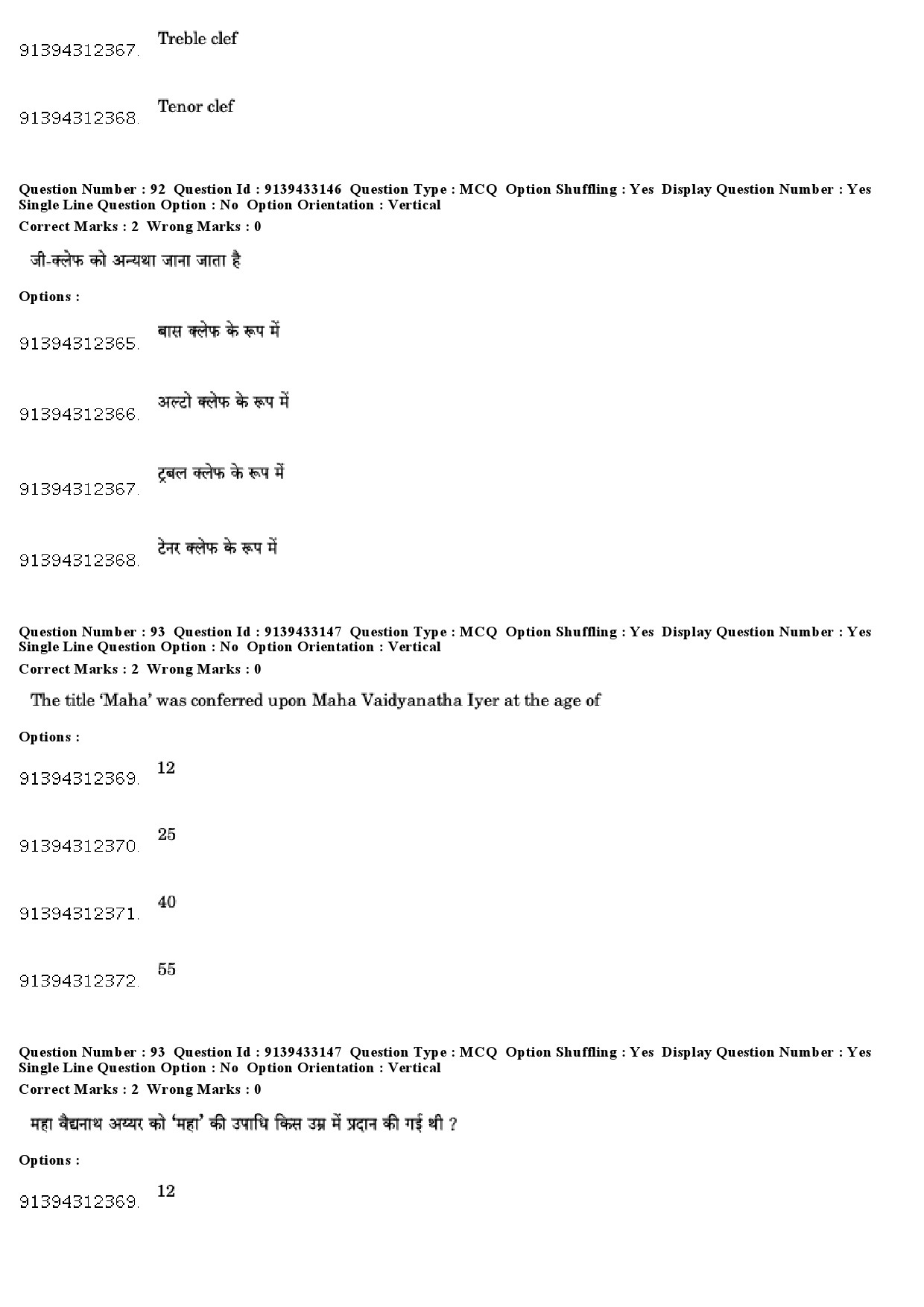 UGC NET Karnatik Music Question Paper December 2018 77