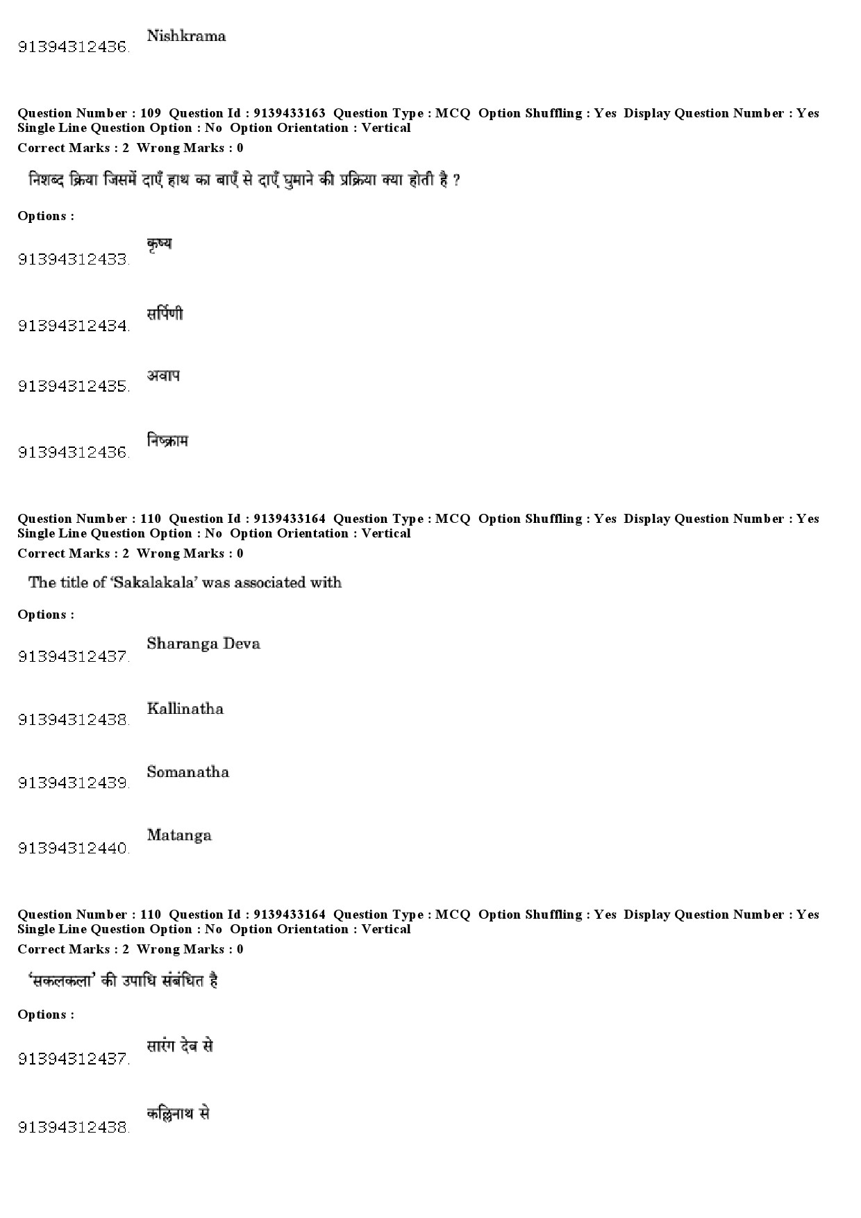 UGC NET Karnatik Music Question Paper December 2018 89