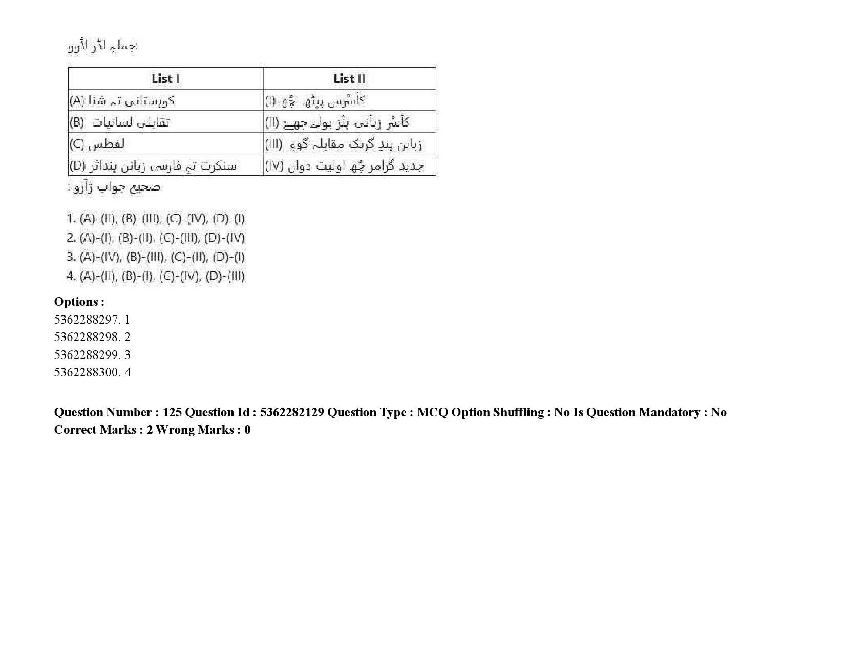 UGC NET Kashmiri Question Paper September 2020 178