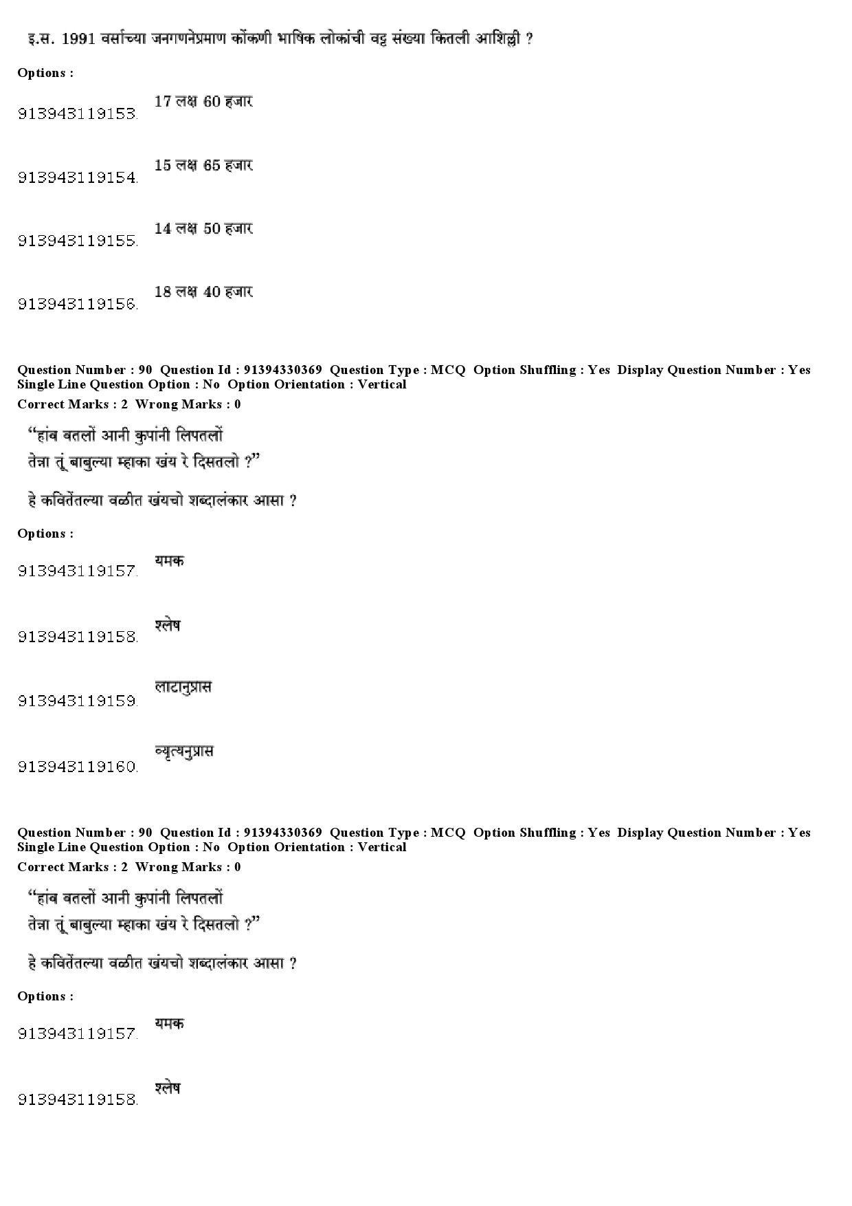 UGC NET Konkani Question Paper December 2018 77