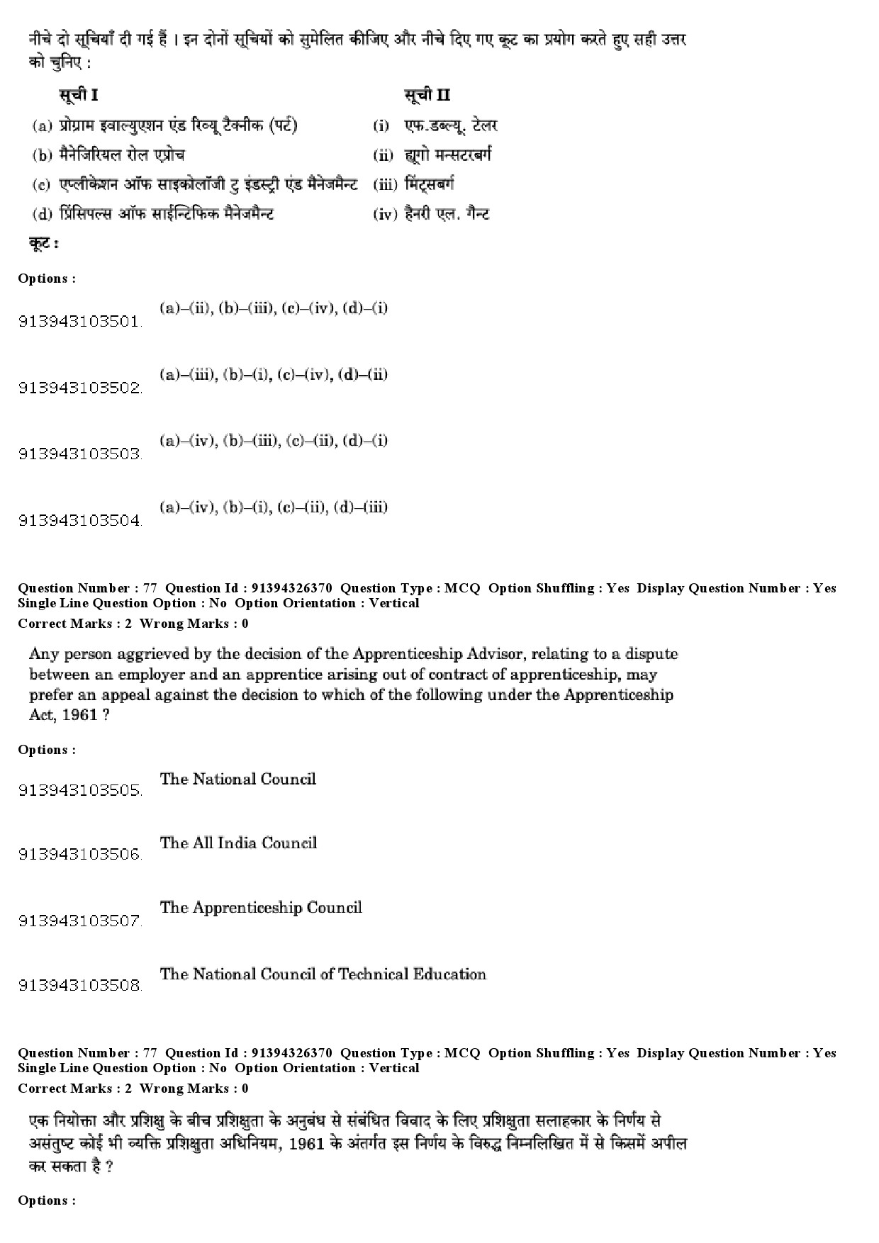 UGC NET Labour Welfare Question Paper December 2018 68