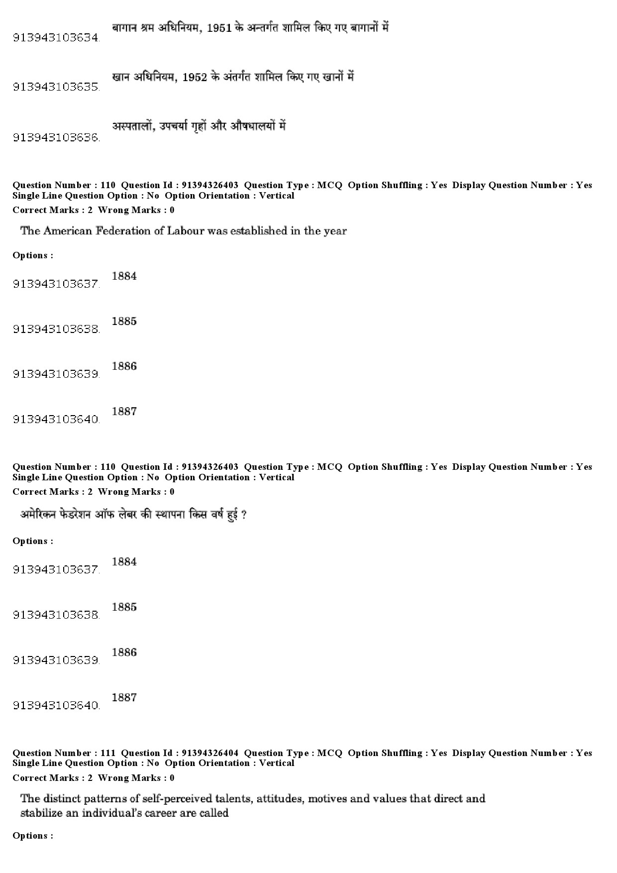 UGC NET Labour Welfare Question Paper December 2018 95