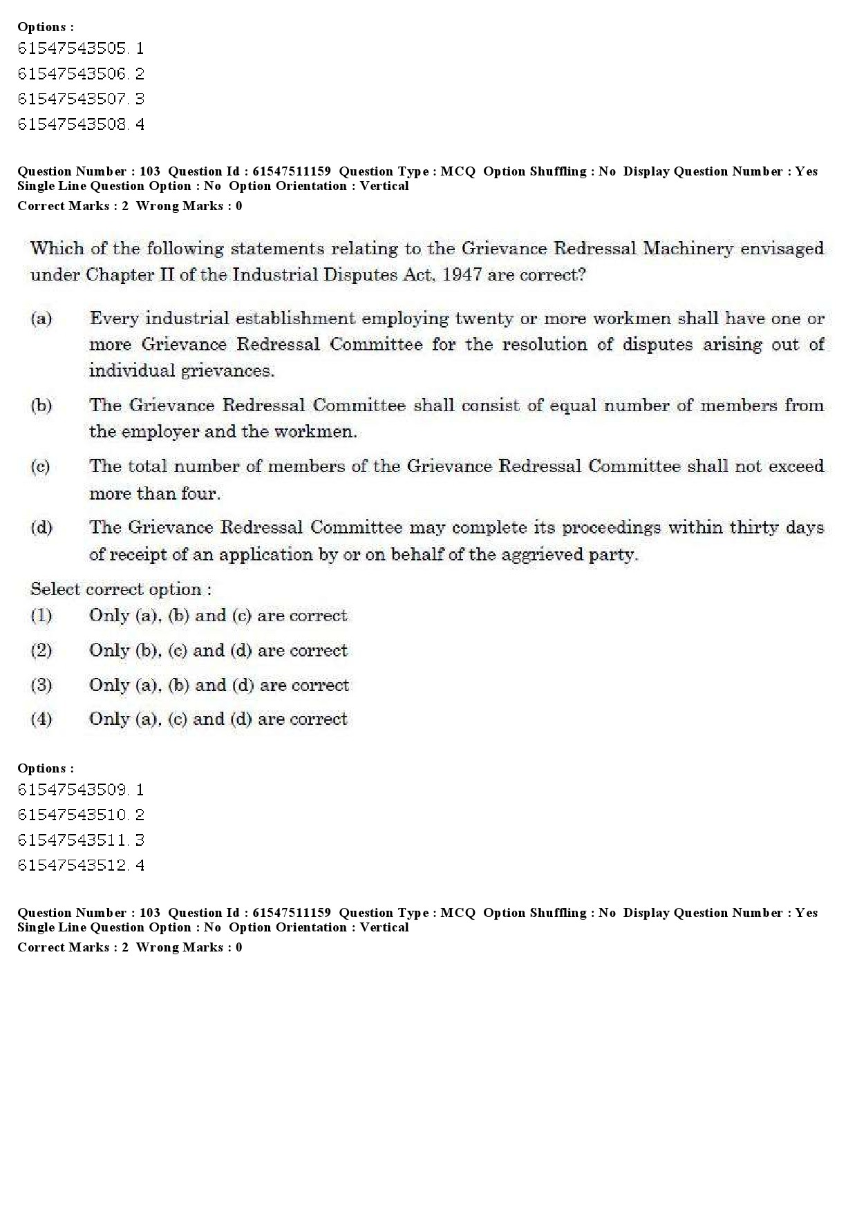 UGC NET Labour Welfare Question Paper December 2019 102