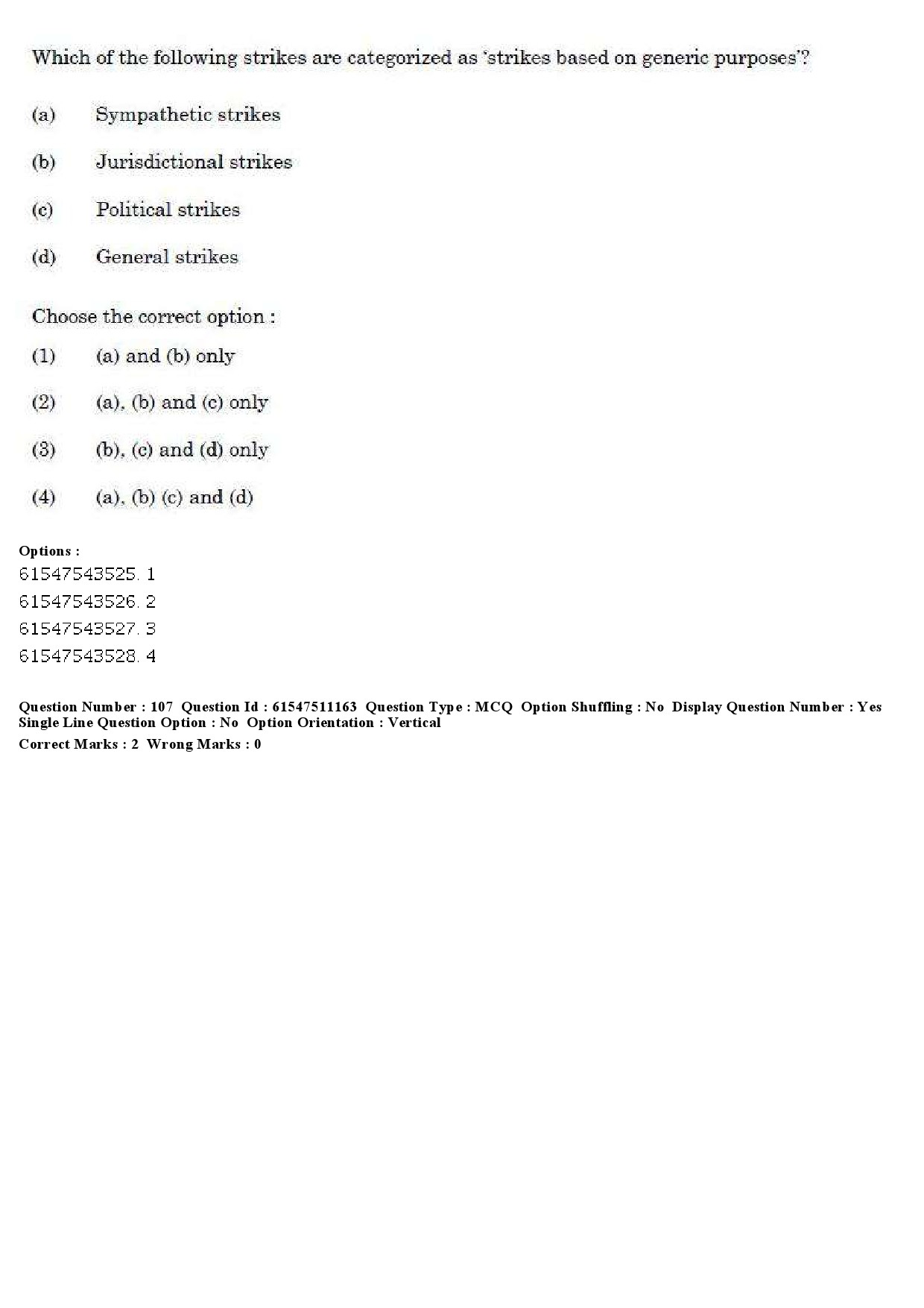 UGC NET Labour Welfare Question Paper December 2019 109