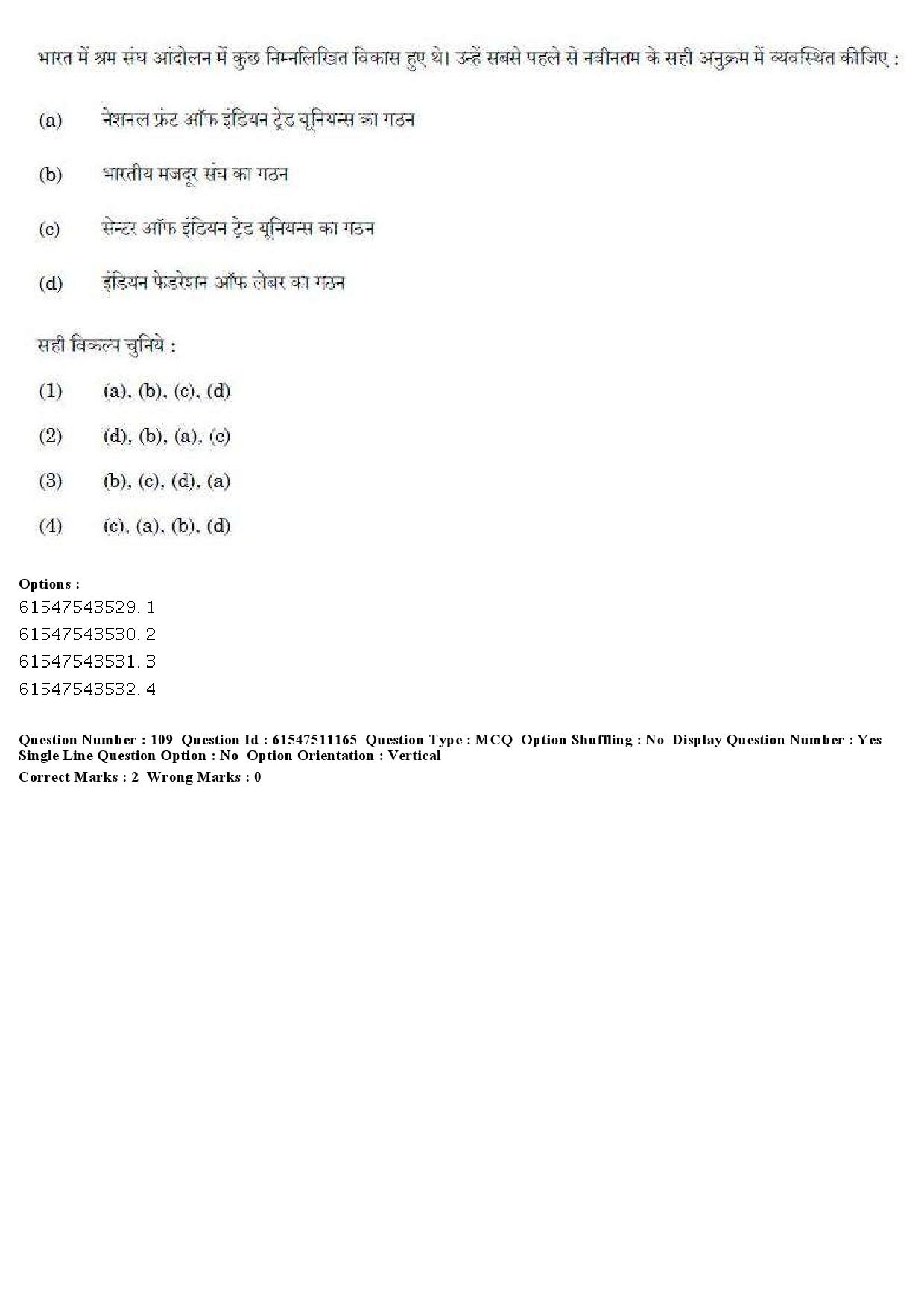 UGC NET Labour Welfare Question Paper December 2019 112