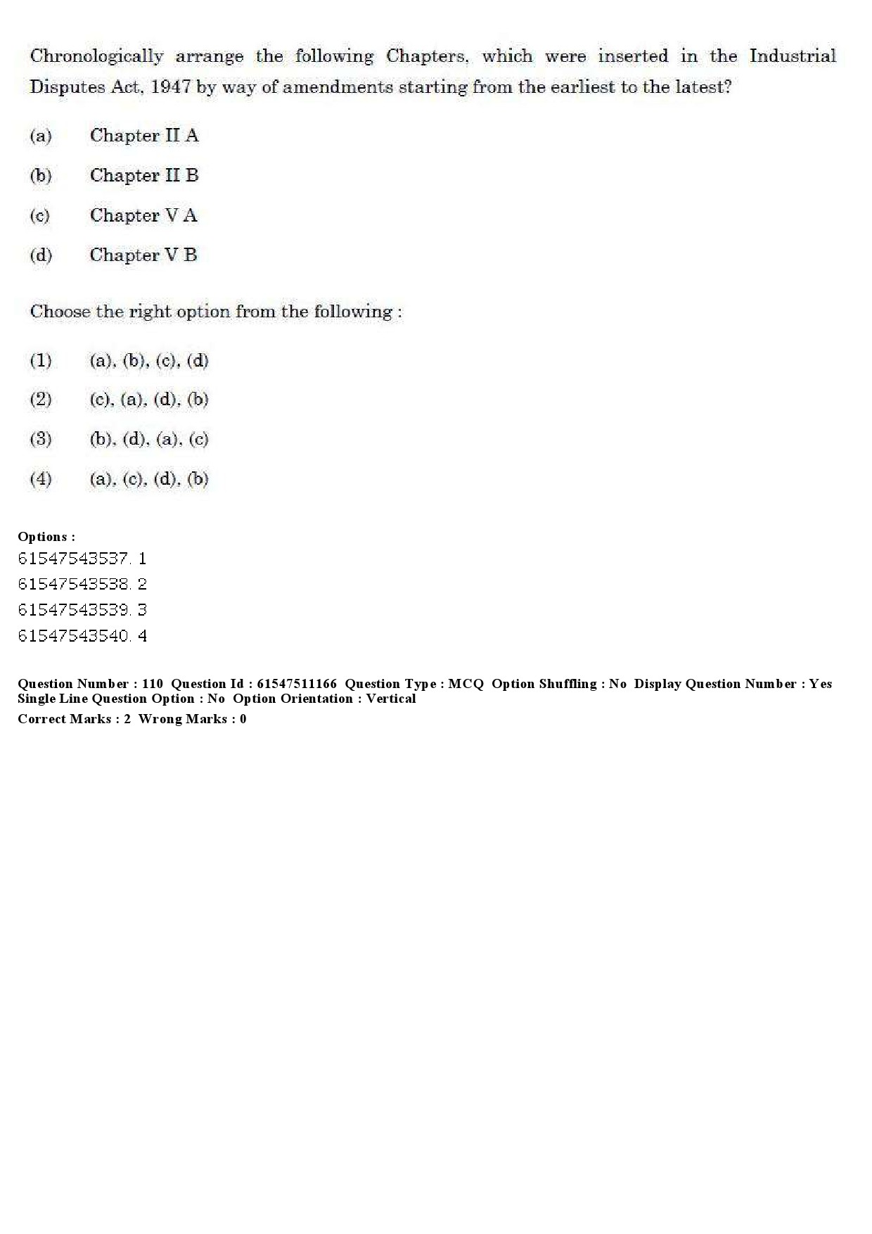 UGC NET Labour Welfare Question Paper December 2019 115