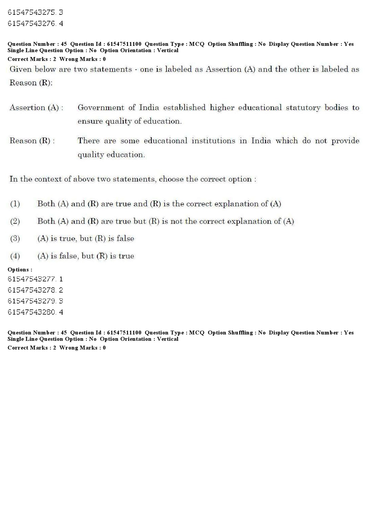 UGC NET Labour Welfare Question Paper December 2019 47