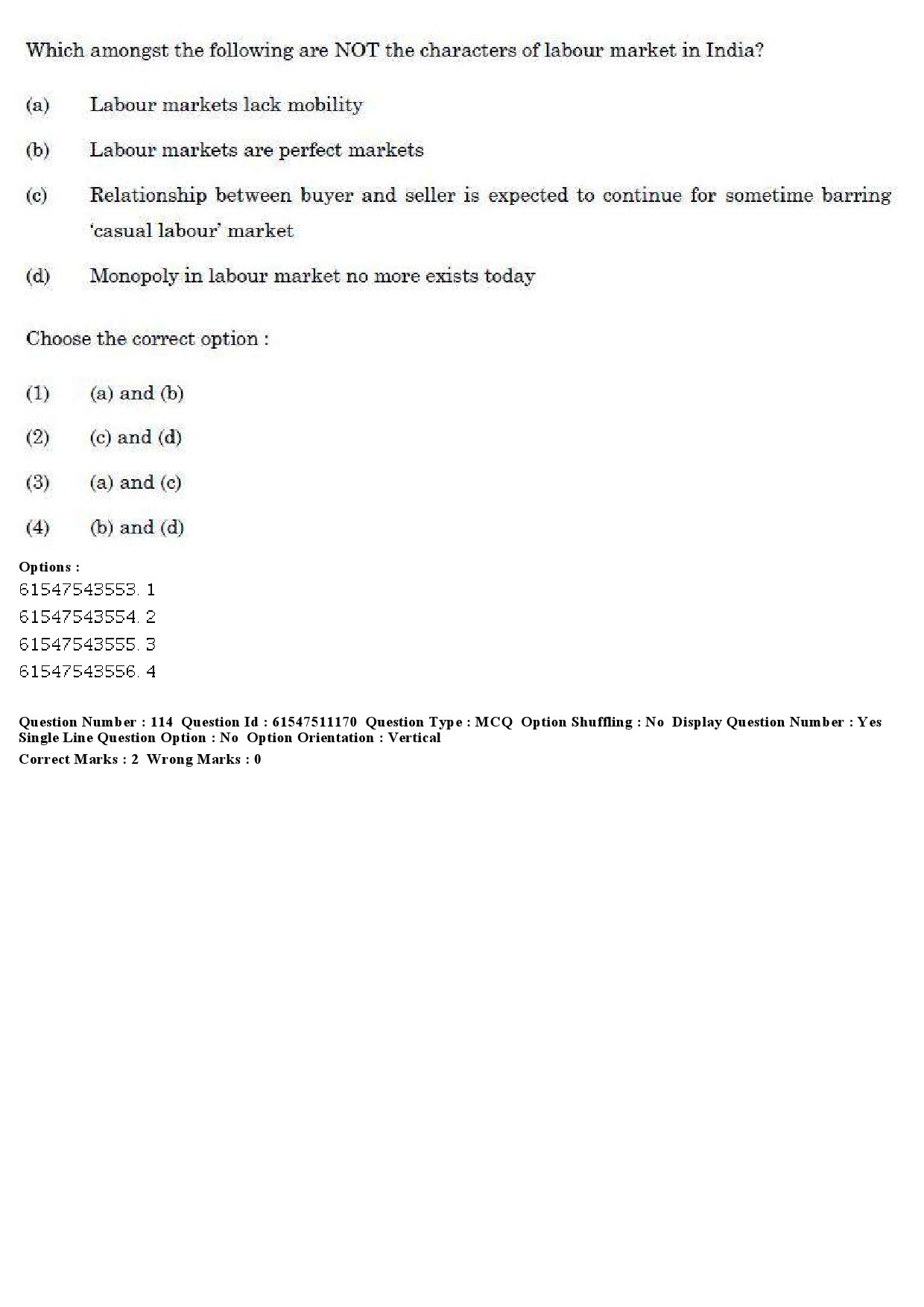 UGC NET Labour Welfare Question Paper June 2019 123