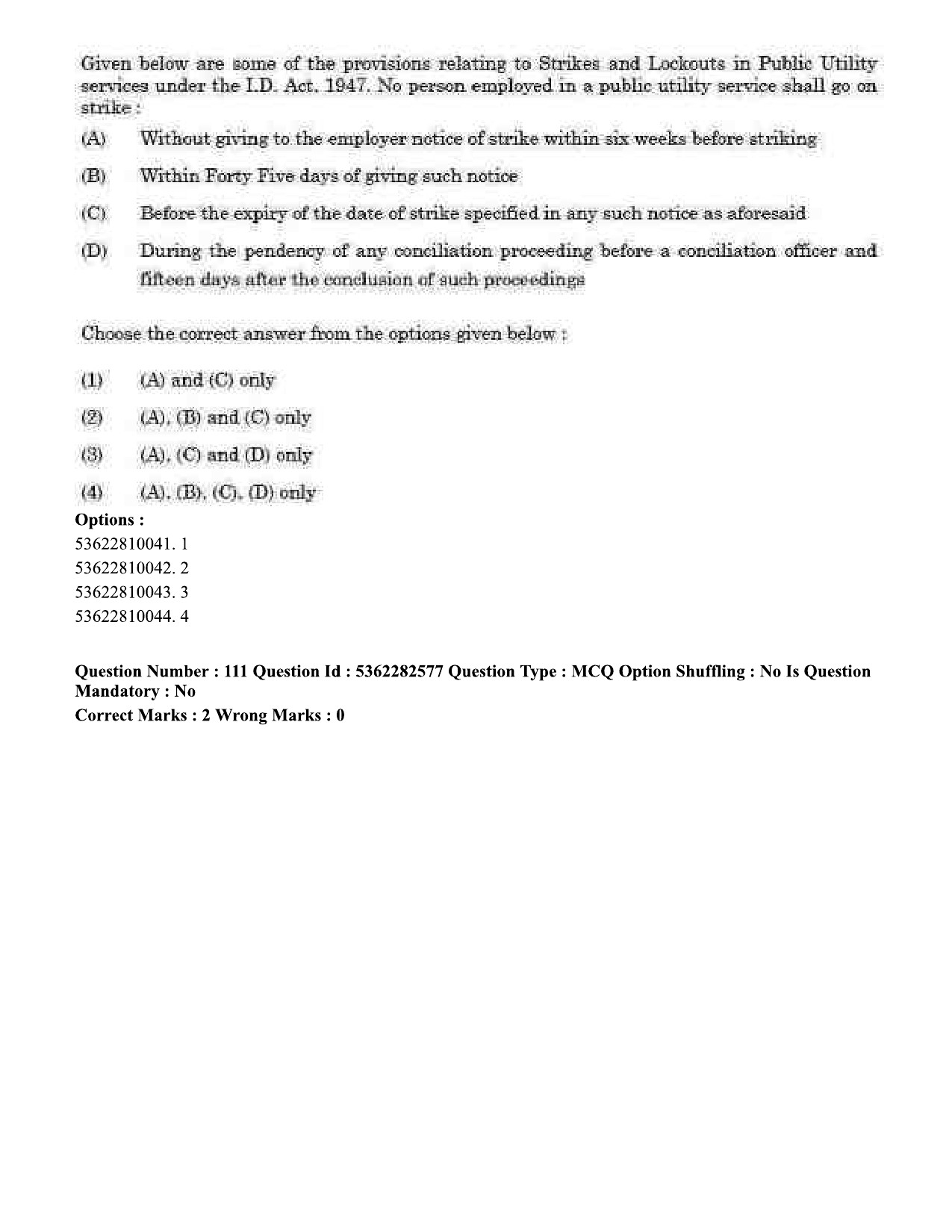 UGC NET Labour Welfare Question Paper September 2020 118