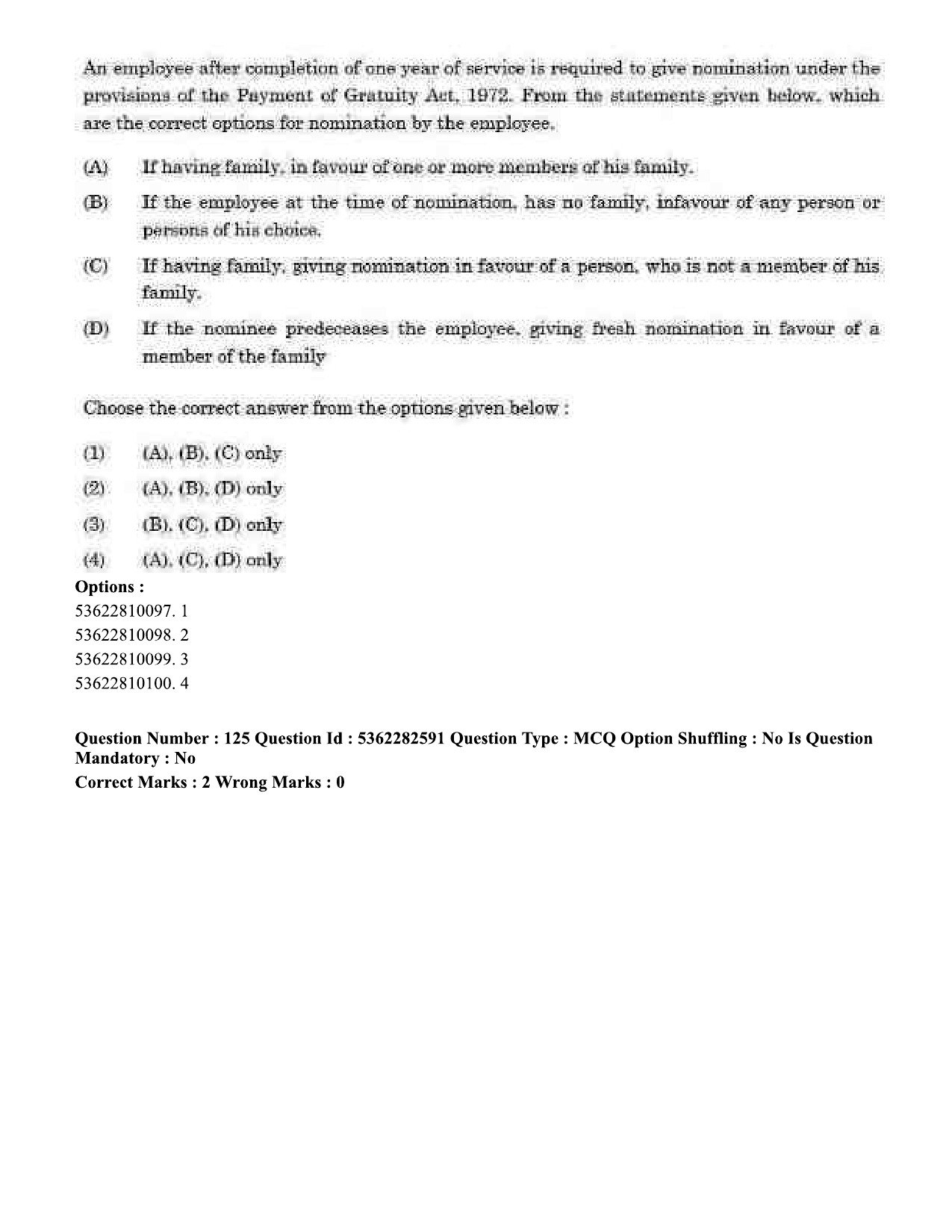 UGC NET Labour Welfare Question Paper September 2020 146