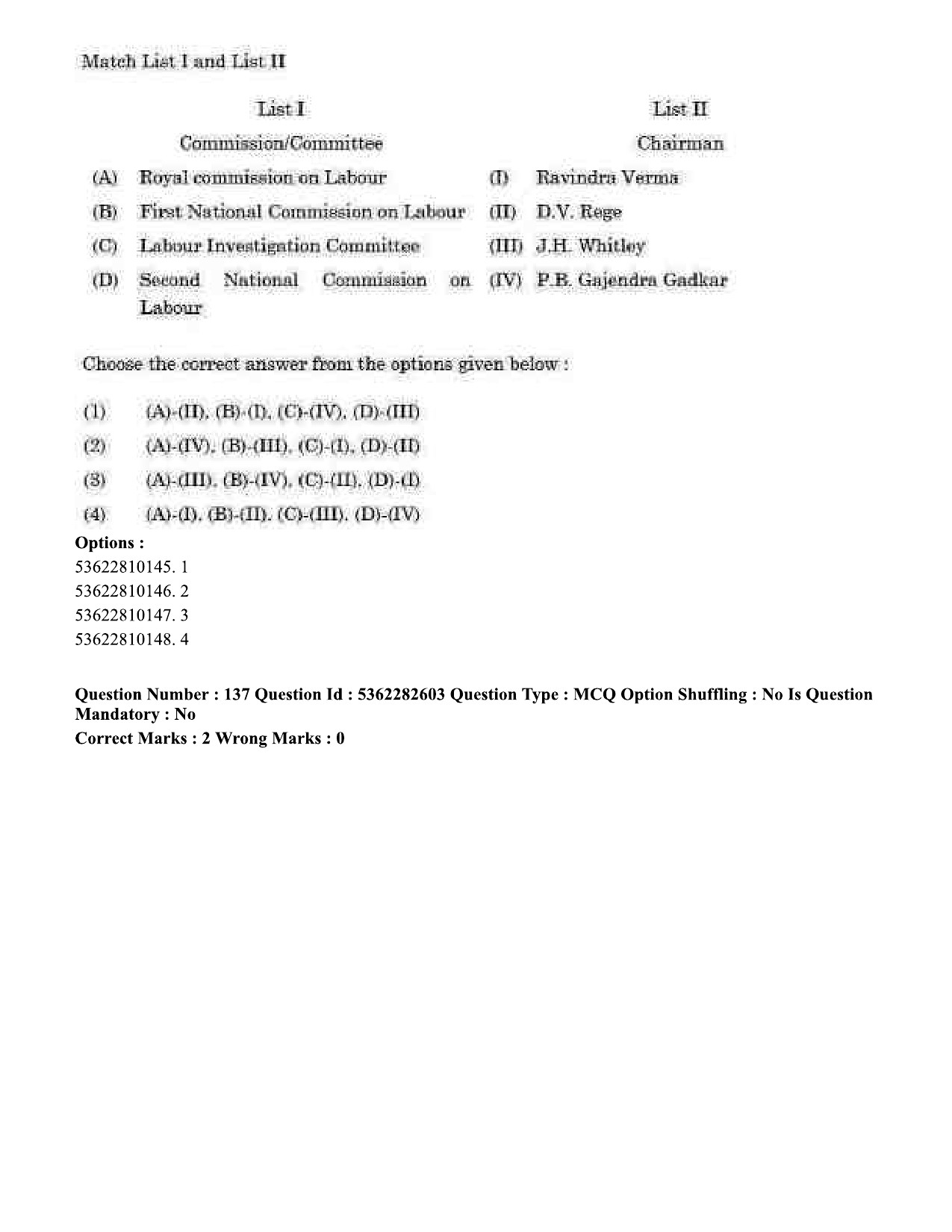 UGC NET Labour Welfare Question Paper September 2020 170