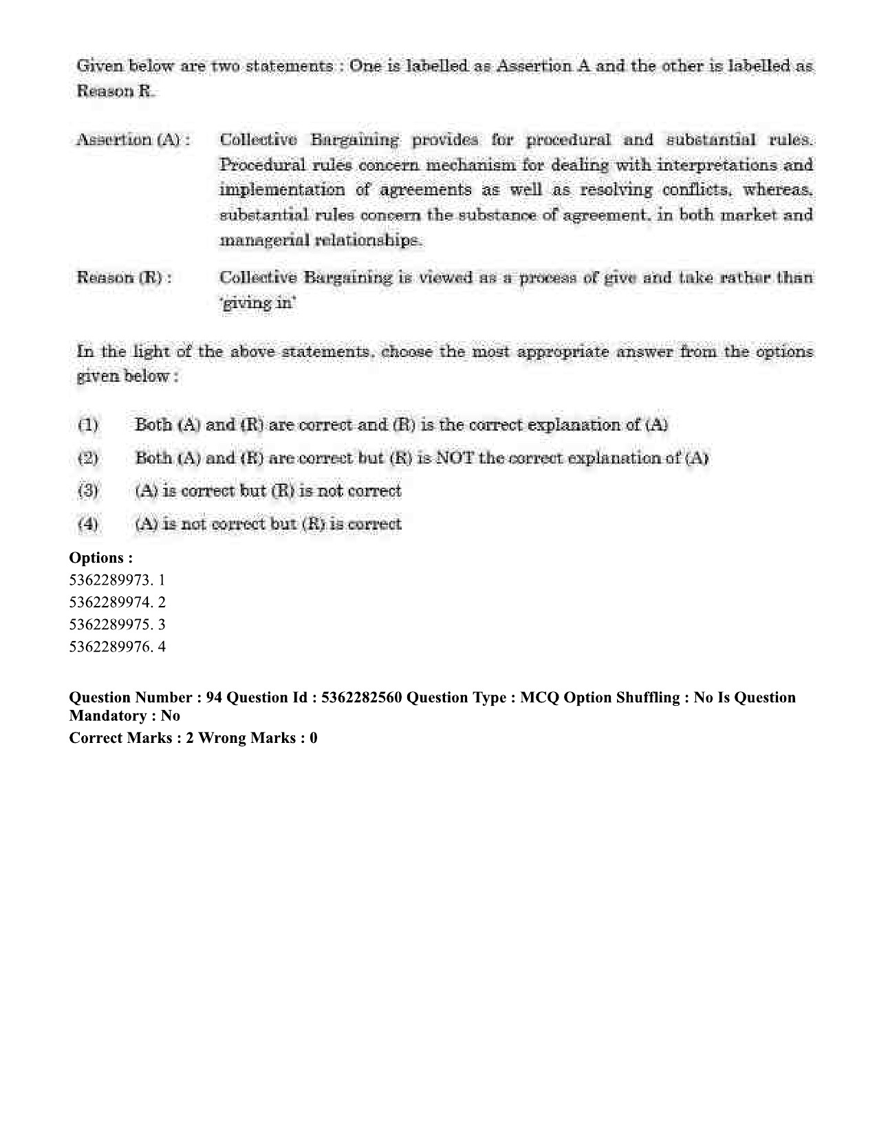 UGC NET Labour Welfare Question Paper September 2020 84