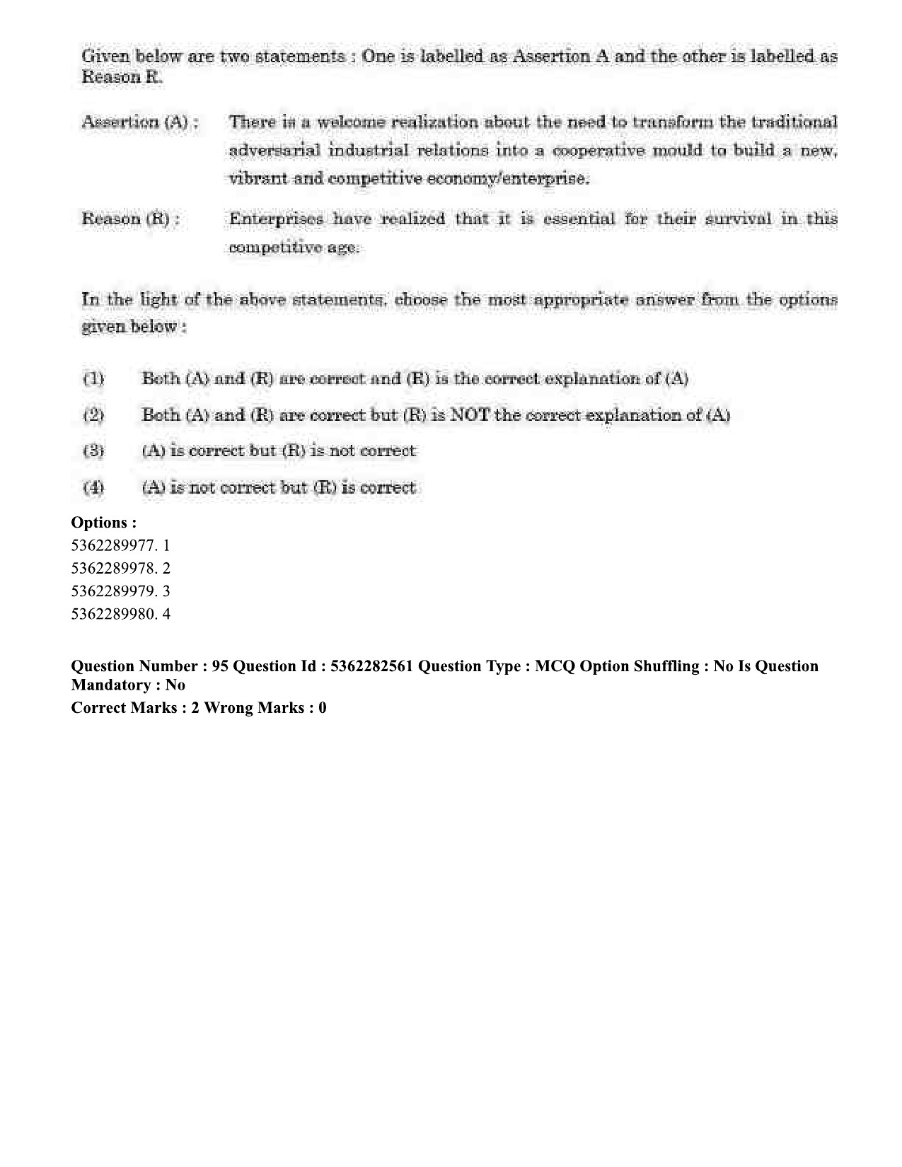 UGC NET Labour Welfare Question Paper September 2020 86