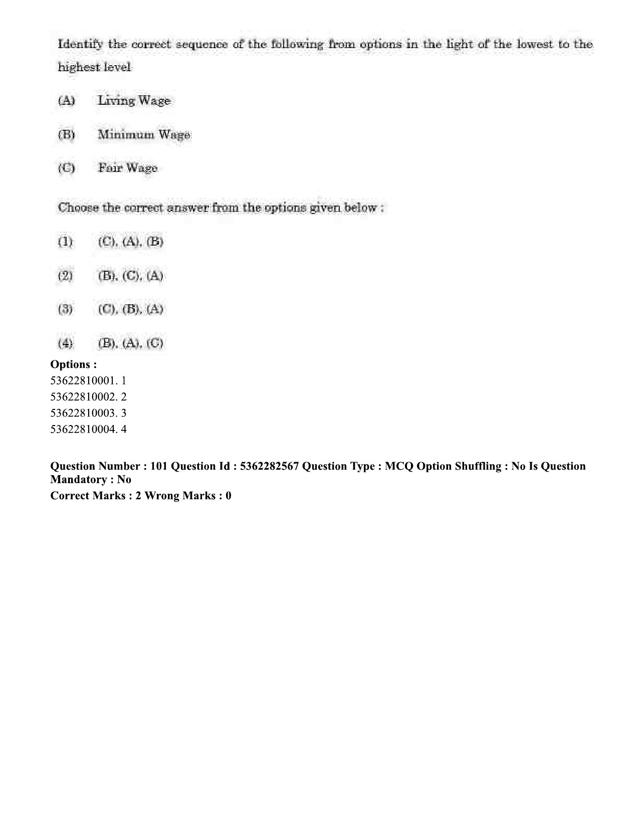 UGC NET Labour Welfare Question Paper September 2020 98