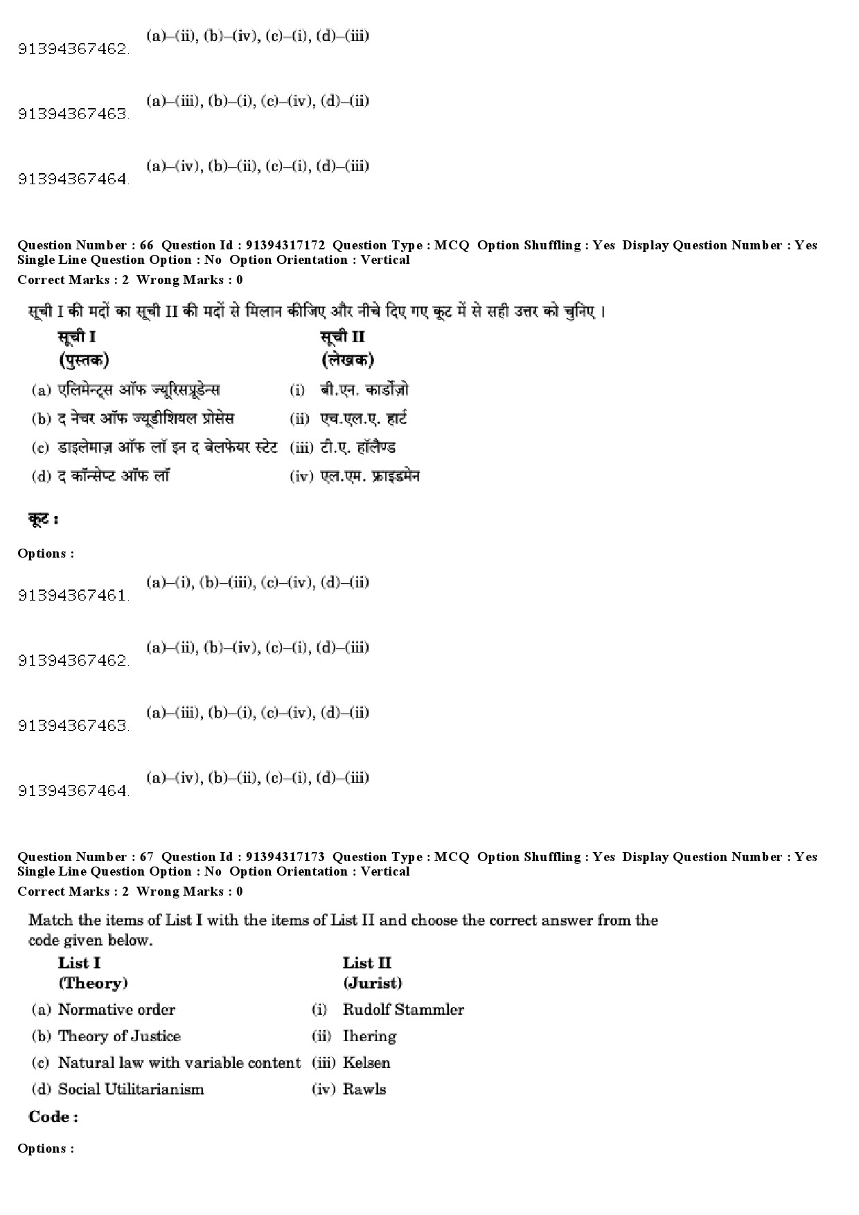 UGC NET Law Question Paper December 2018 59